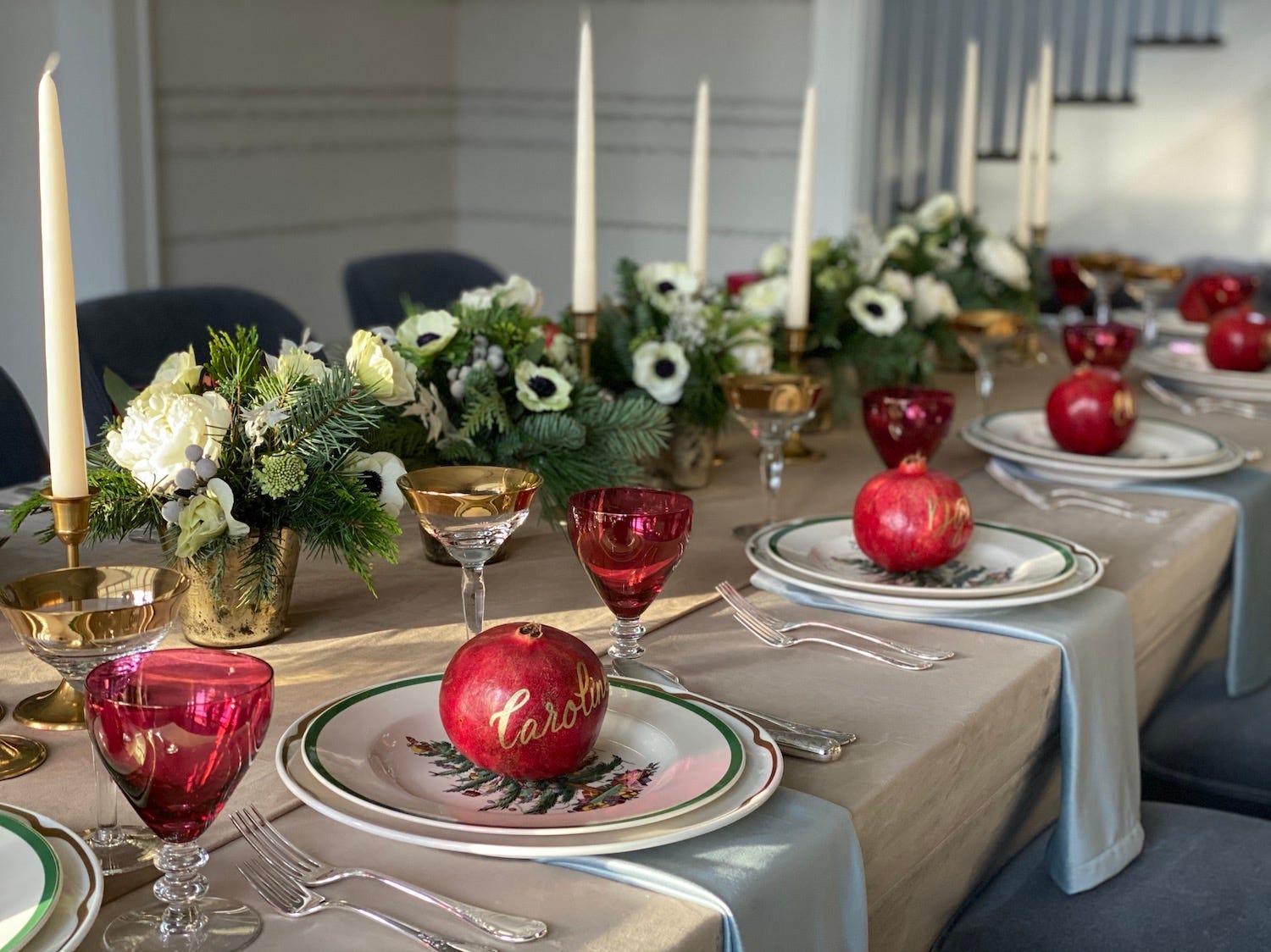 A table top created by party planner Ellie Nottoli.