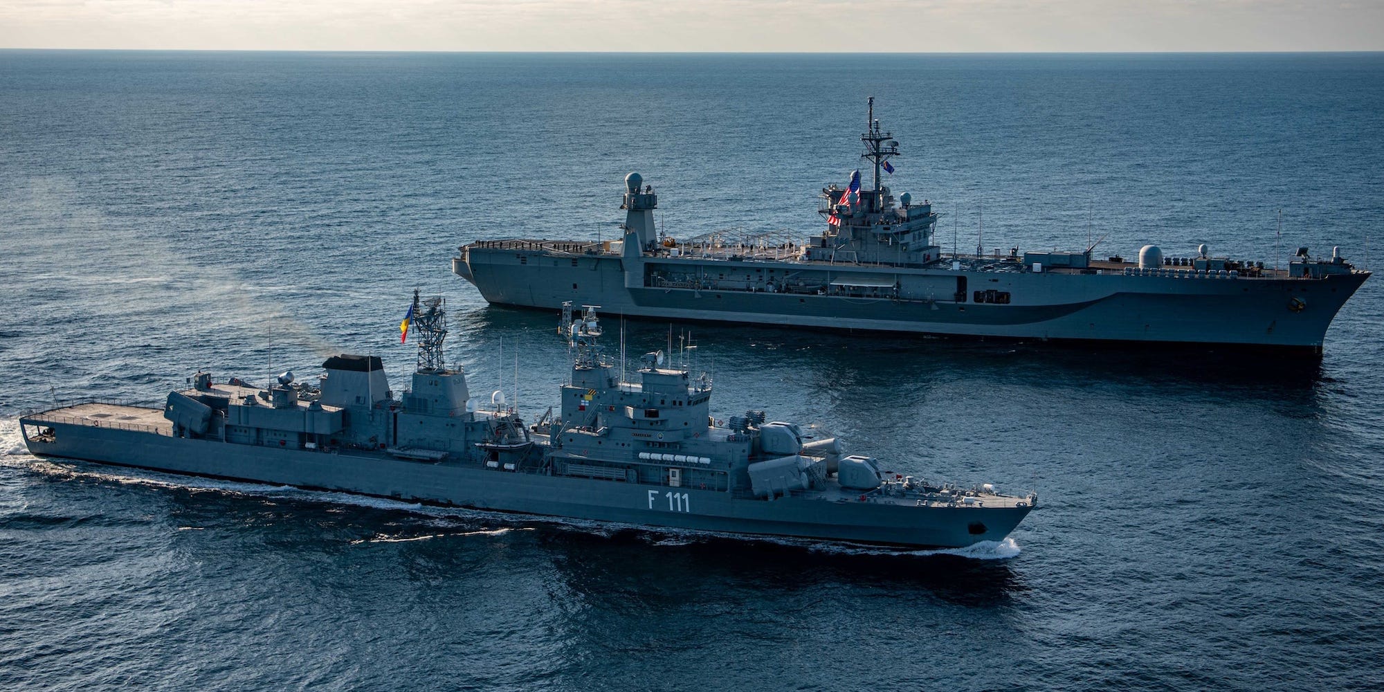 USS Mount Whitney Romanian frigate Marasesti Black Sea
