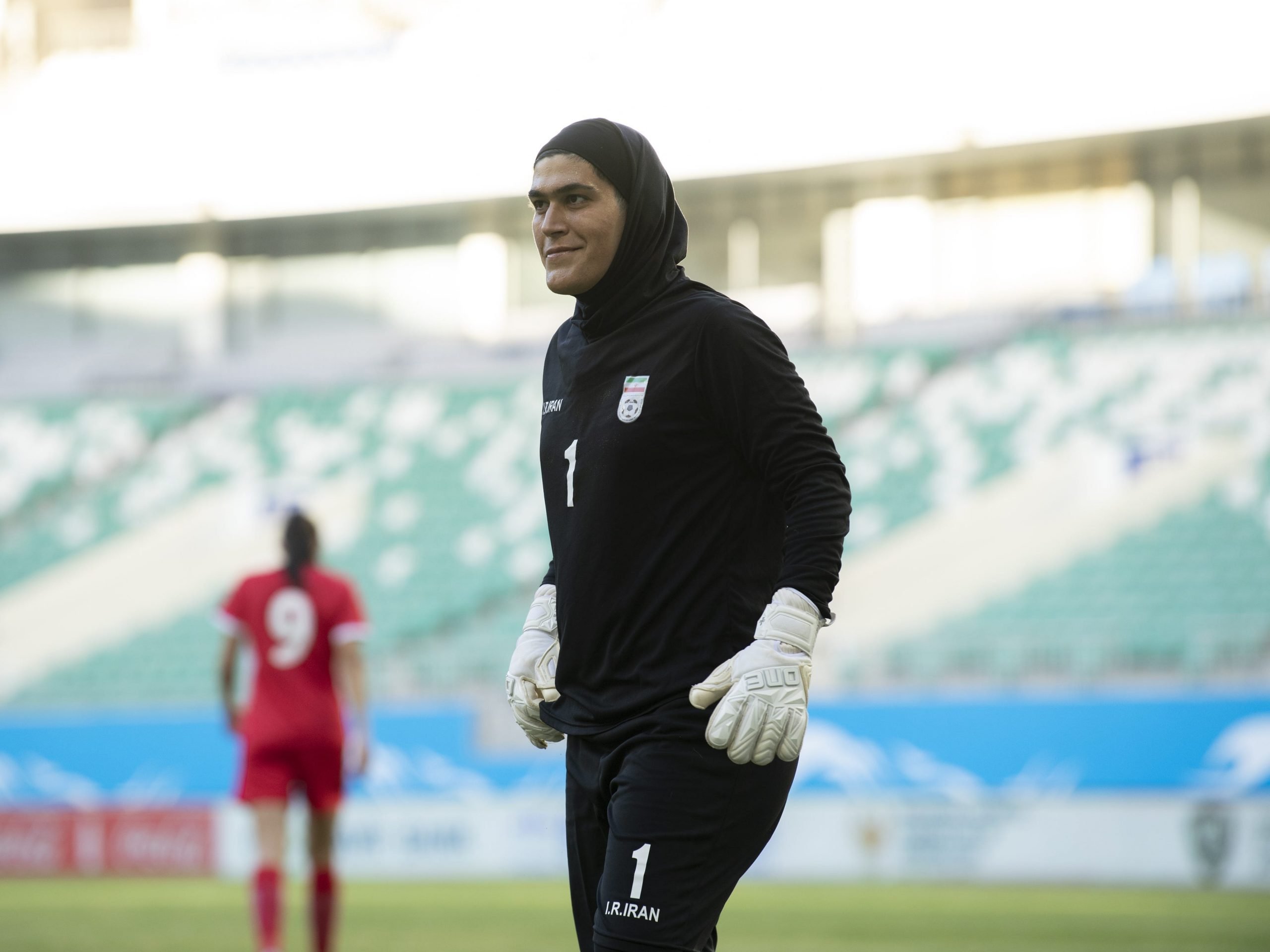 Iranian goalkeeper Zohreh Koudaei