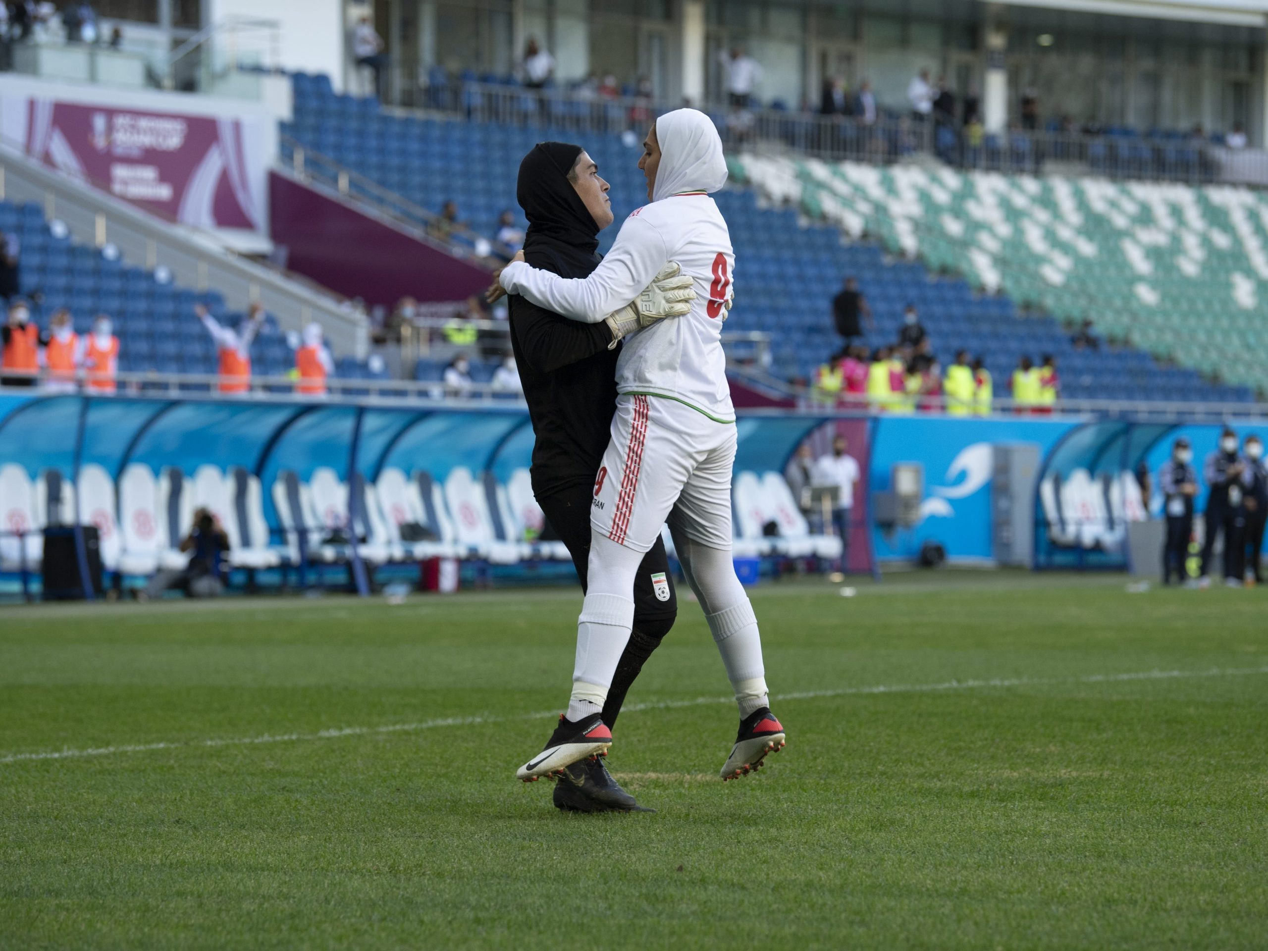 Iranian goalkeeper Zohreh Koudaei