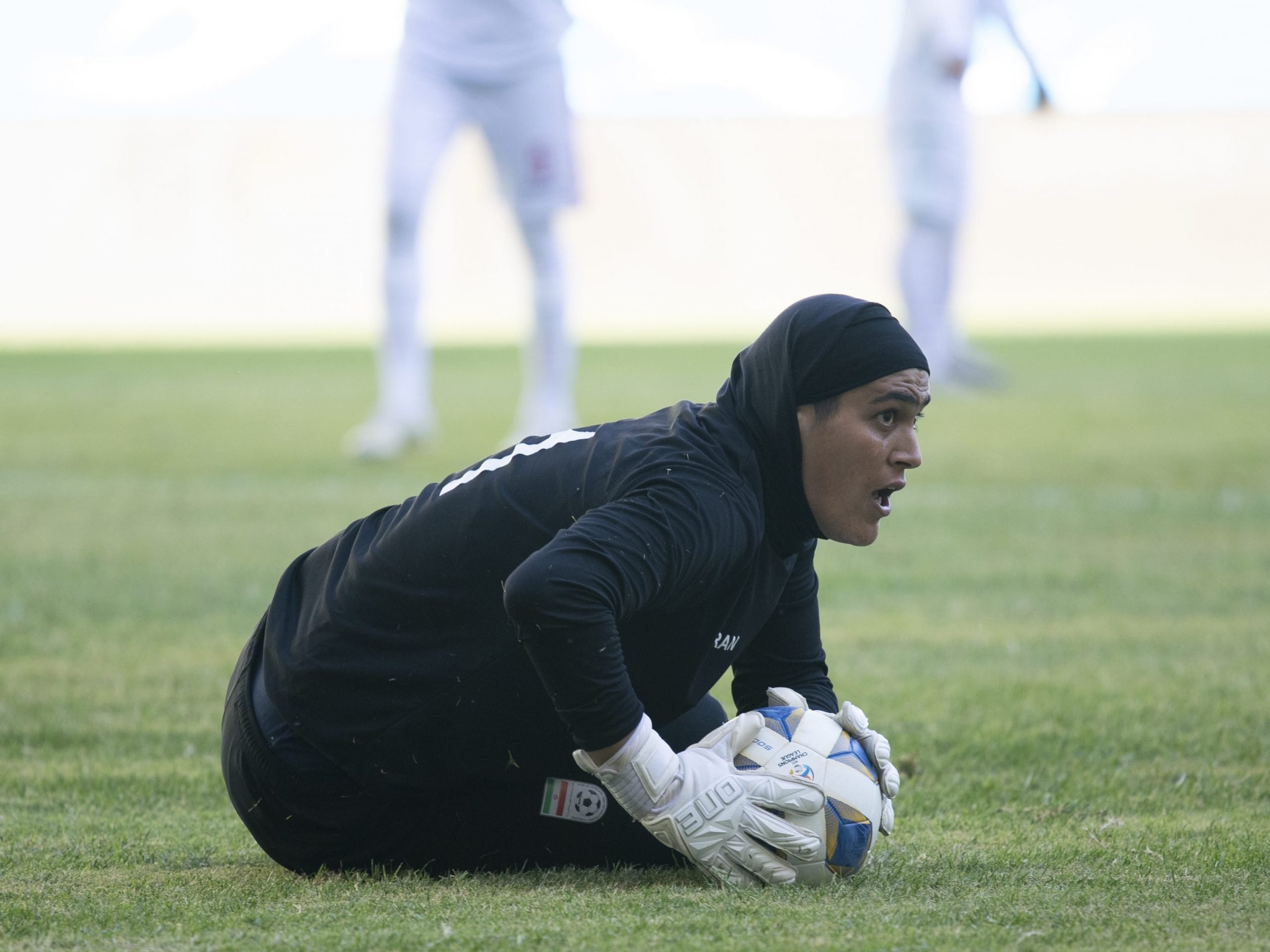 Iranian goalkeeper Zohreh Koudaei