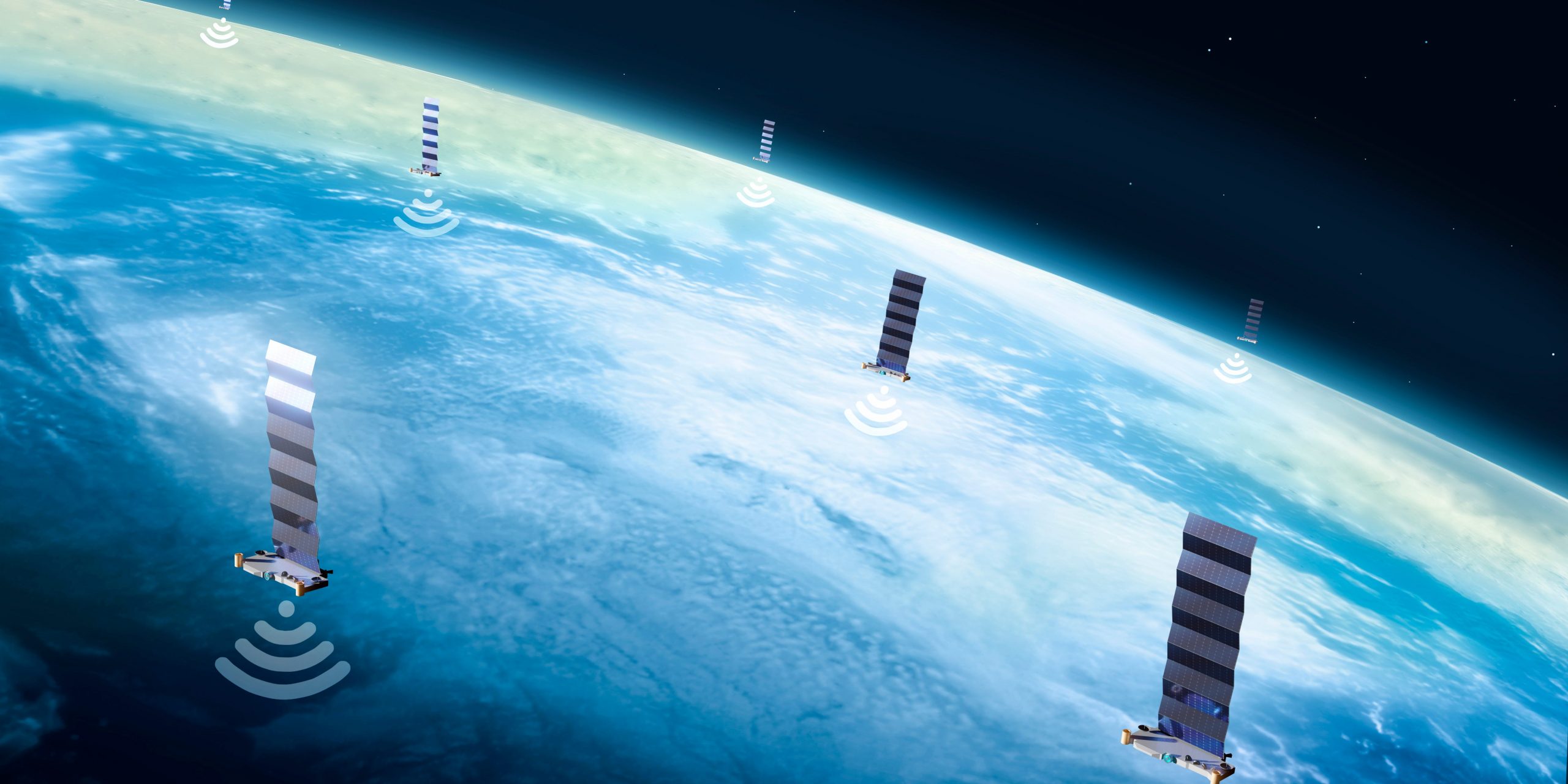 Illustration of SpaceX's Starlink network of satellites.