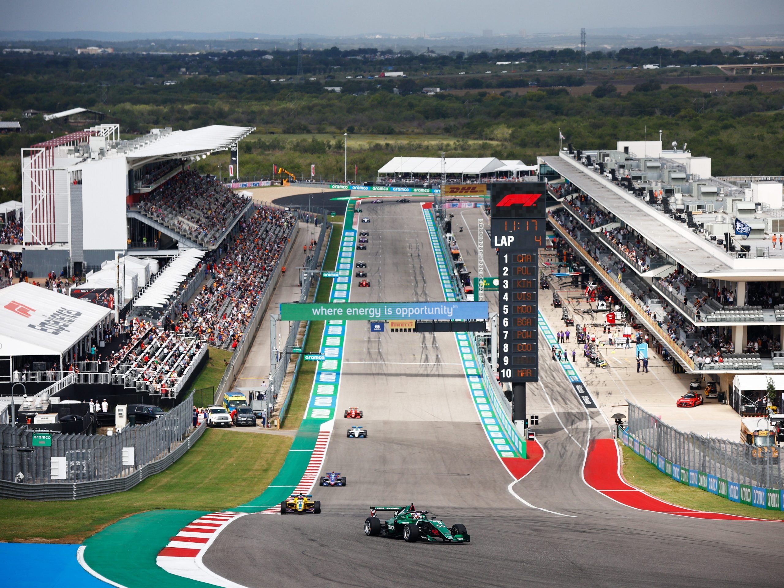 Jamie Chadwick of Great Britain and Veloce Racing drives during W Series race two at Circuit of The Americas