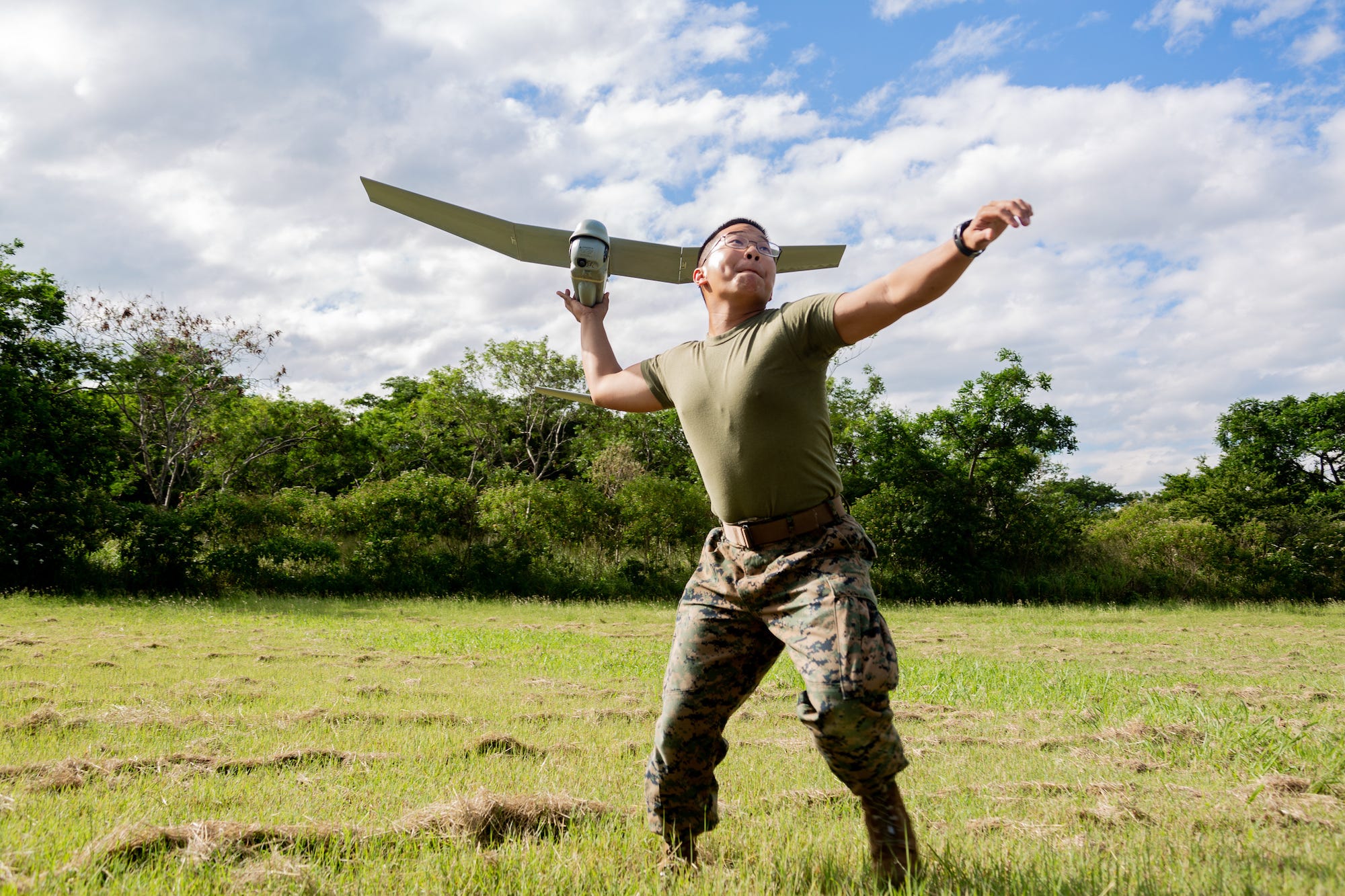 Marine launches RQ-11B Raven drone in Honduras