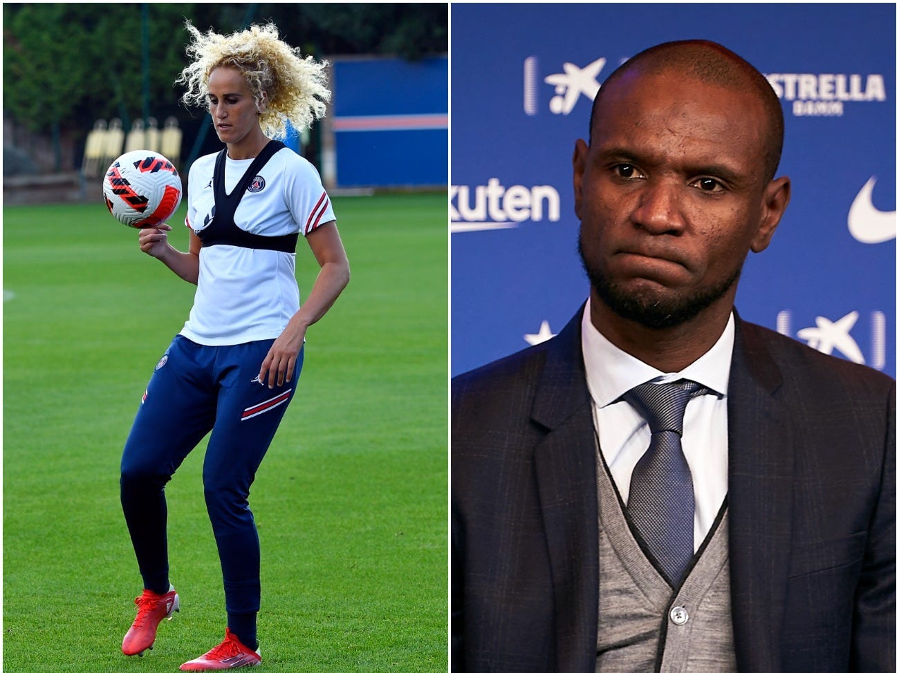 Kheira Hamraoui and Eric Abidal