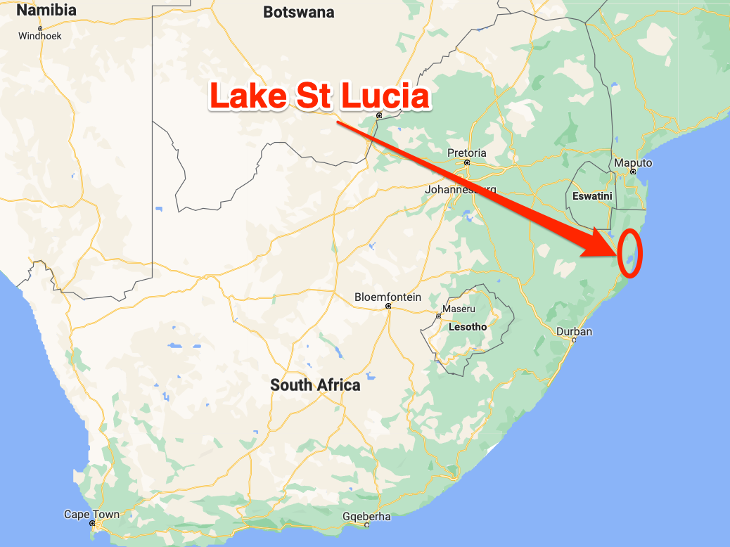 Lake St Lucia in South Africa