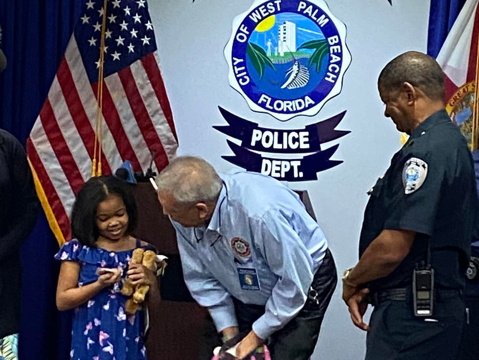 Journee Nelson was honored by West Palm Beach Police for her bravery in fighting off a robber to protect her mother.