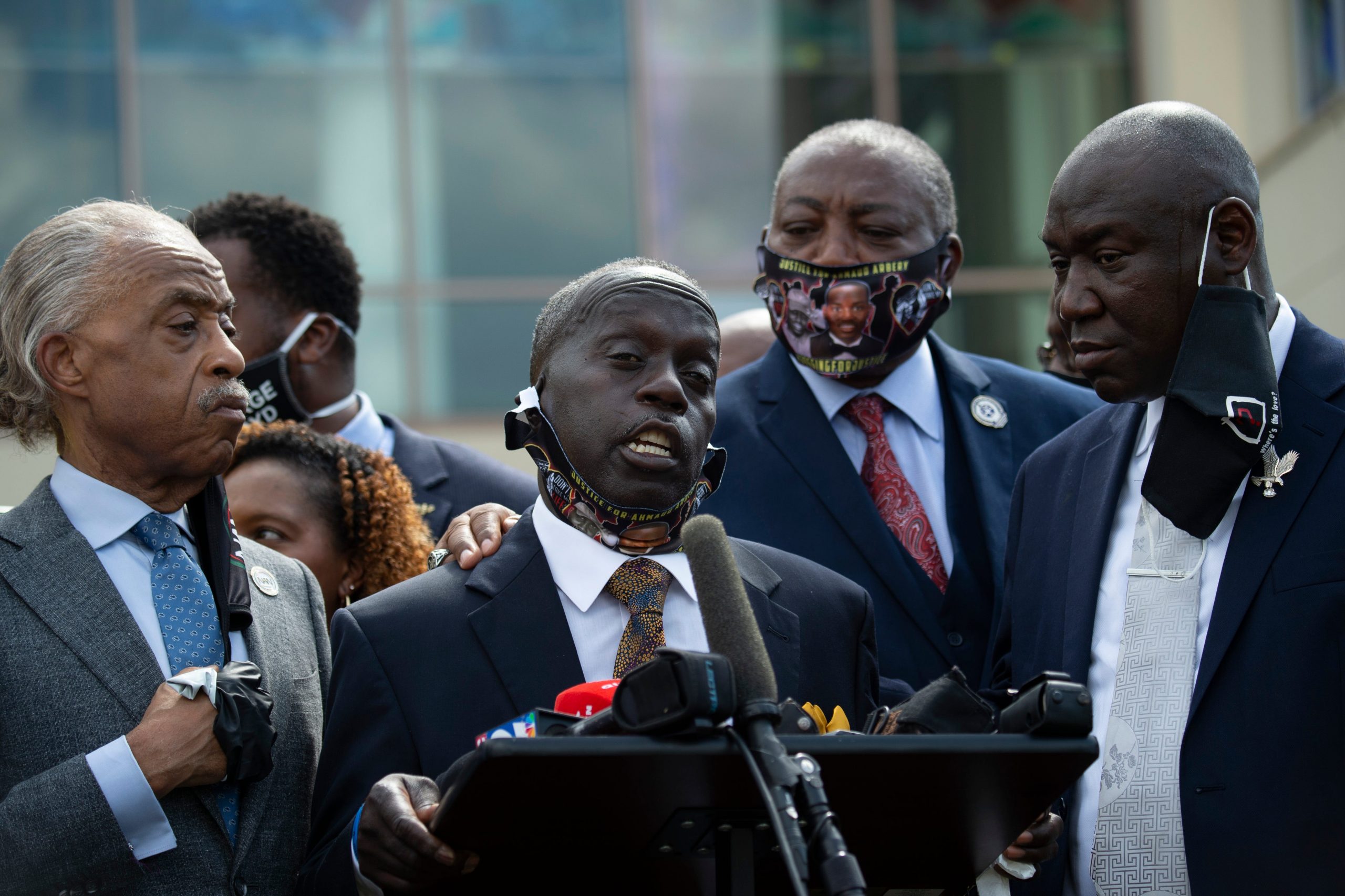 Al Sharpton and Ben Crump at rally