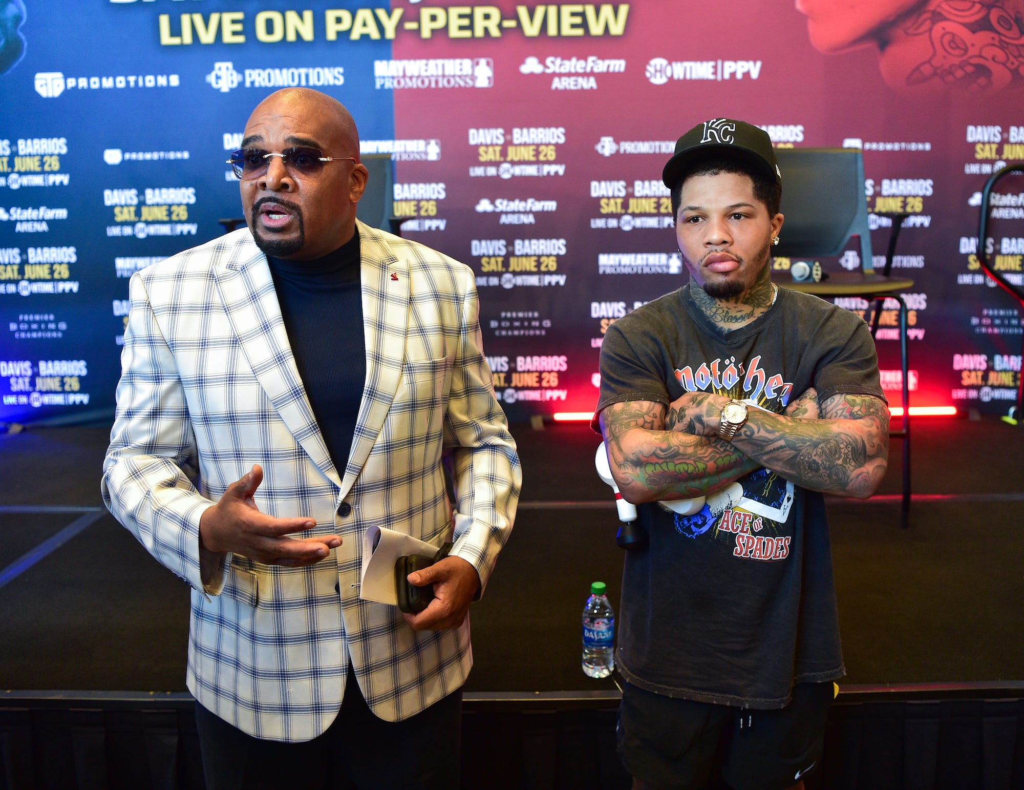 Leonard Ellerbe pictured alongside Gervonta Davis in 2021.