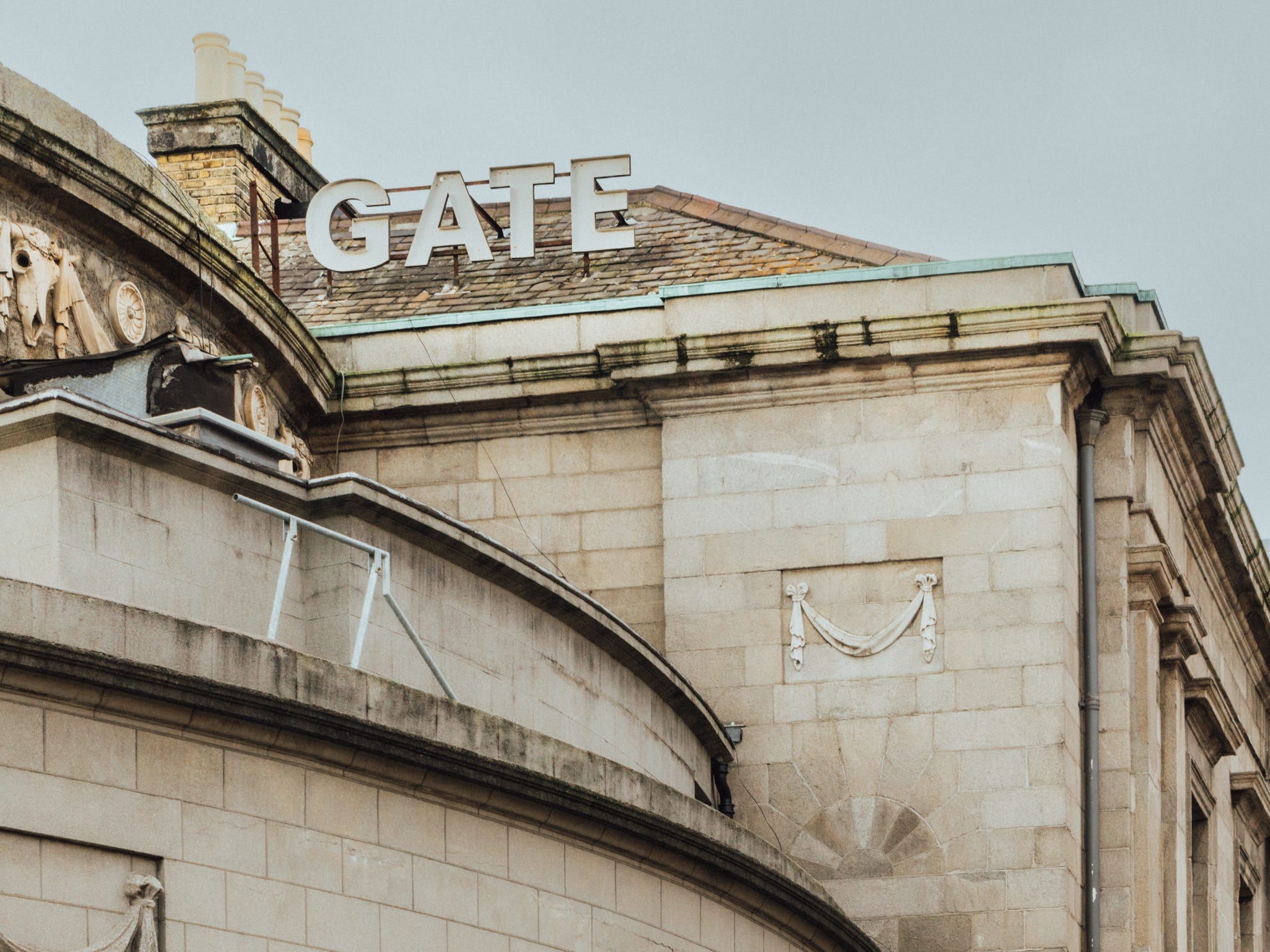 The exterior of the Gate Theatre in Dublin, Ireland.