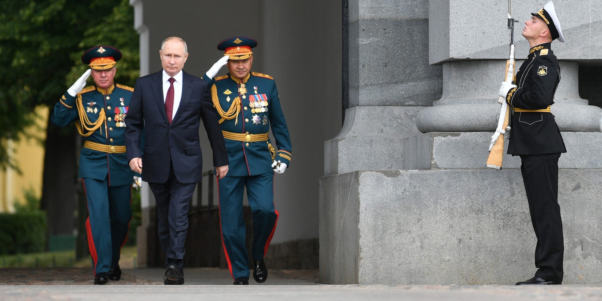Russian President Vladimir Putin at military parade