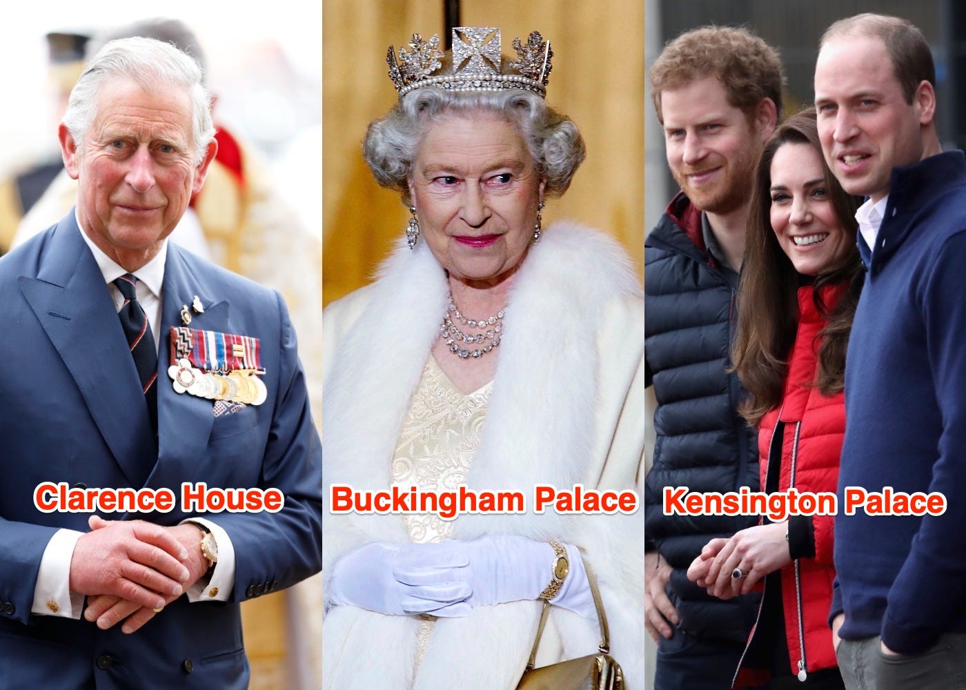 The royal households.