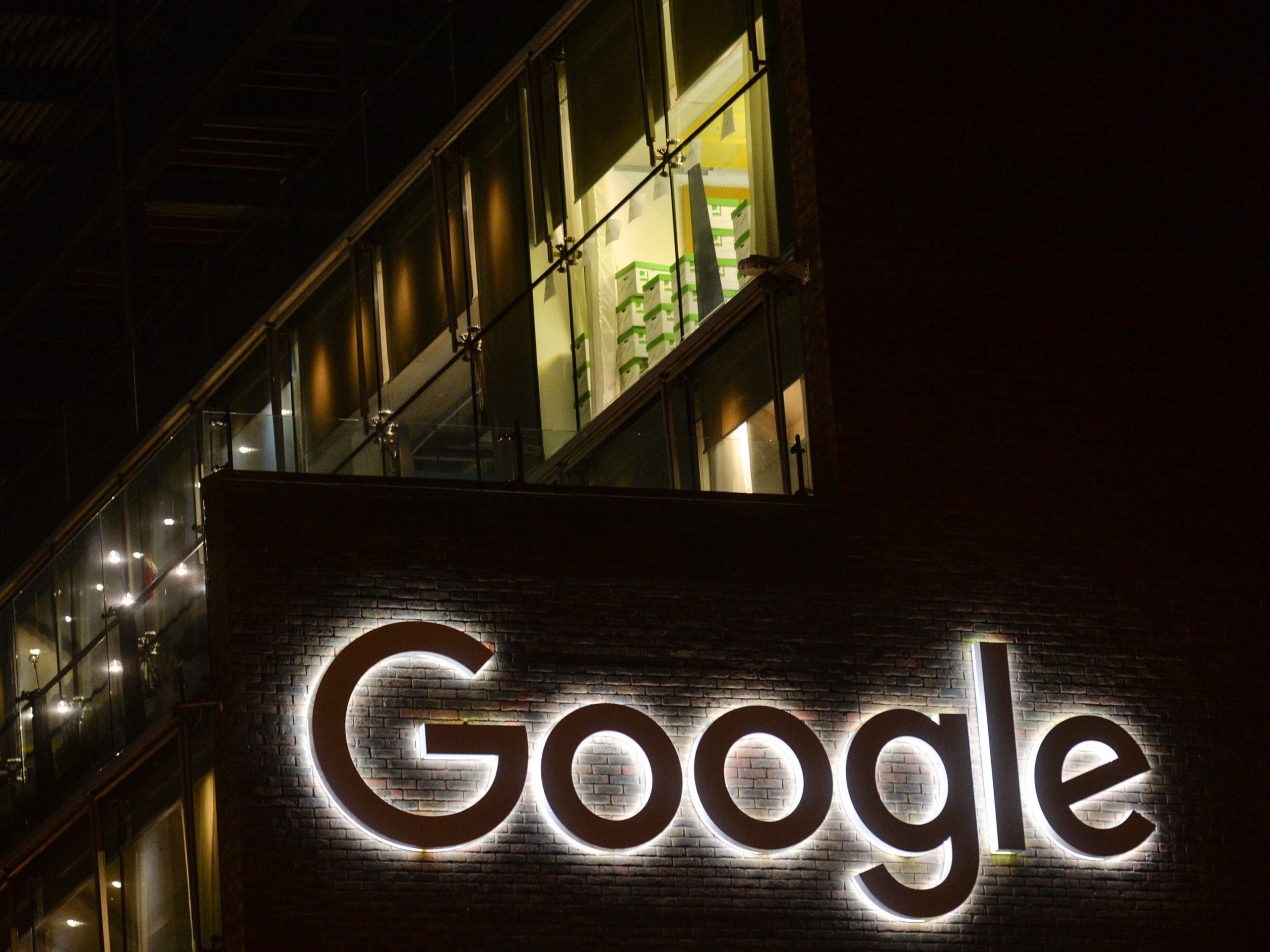 Google logo on office building