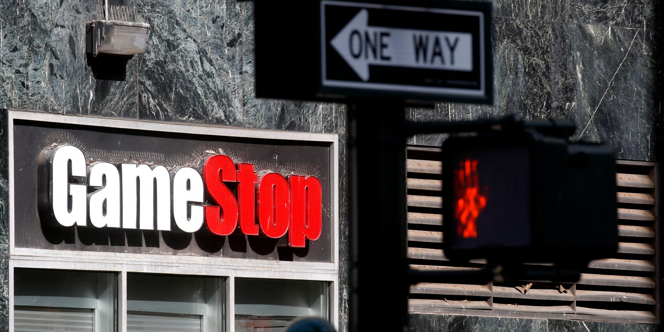 A high-street GameStop store