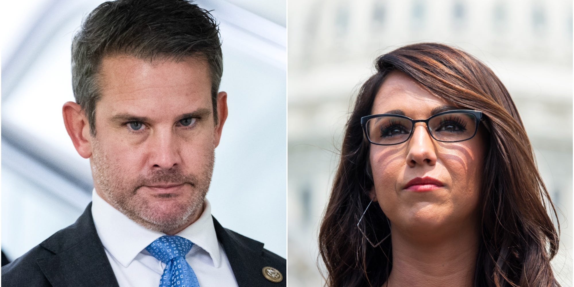 Republican Reps. Adam Kinzinger of Illinois and Lauren Boebert of Colorado