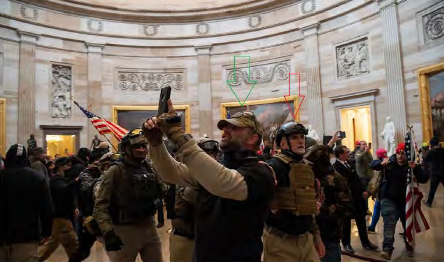 capitol rioters seen inside the rotunda on january 6 2021