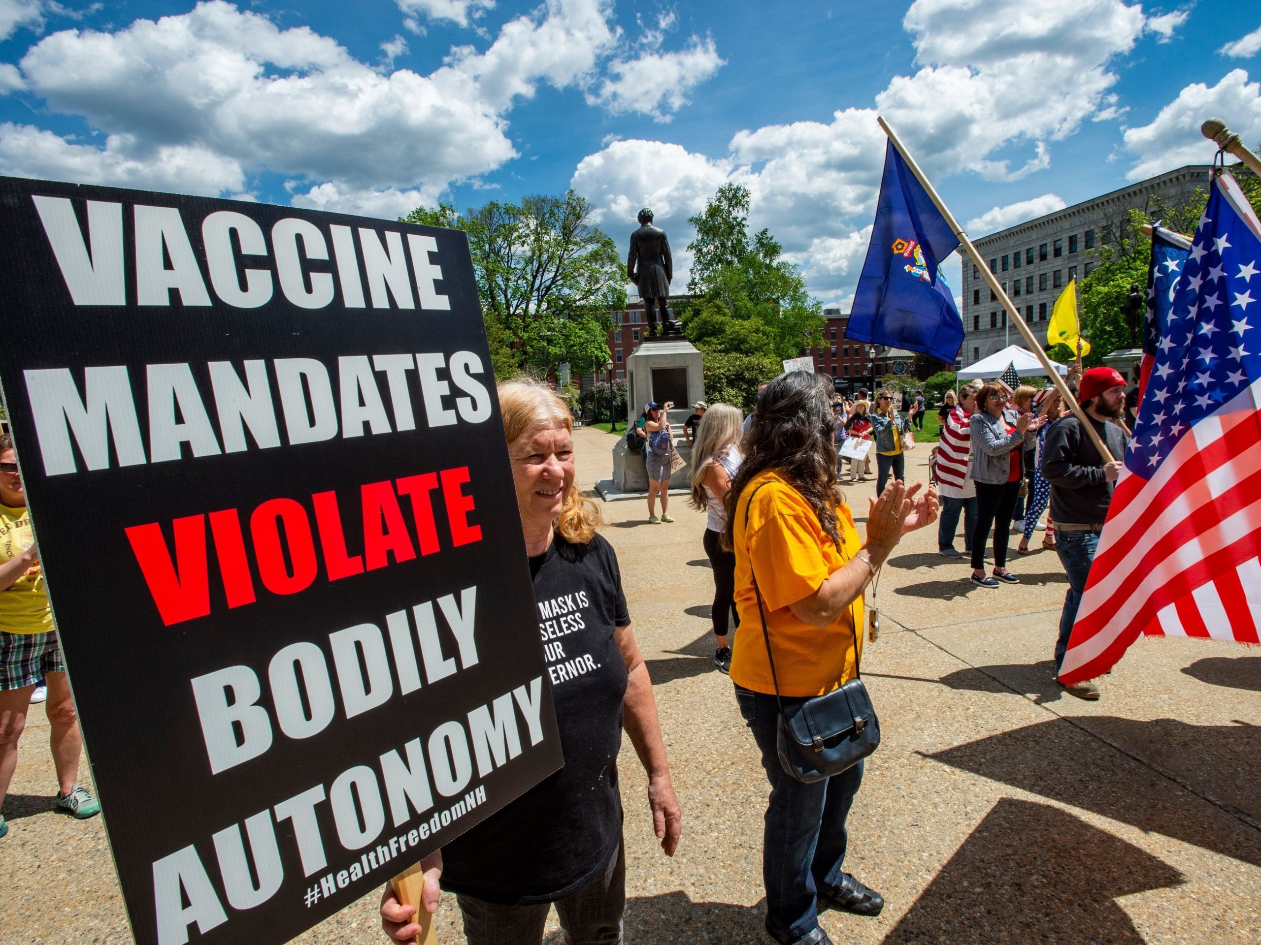 anti-vaccine protest