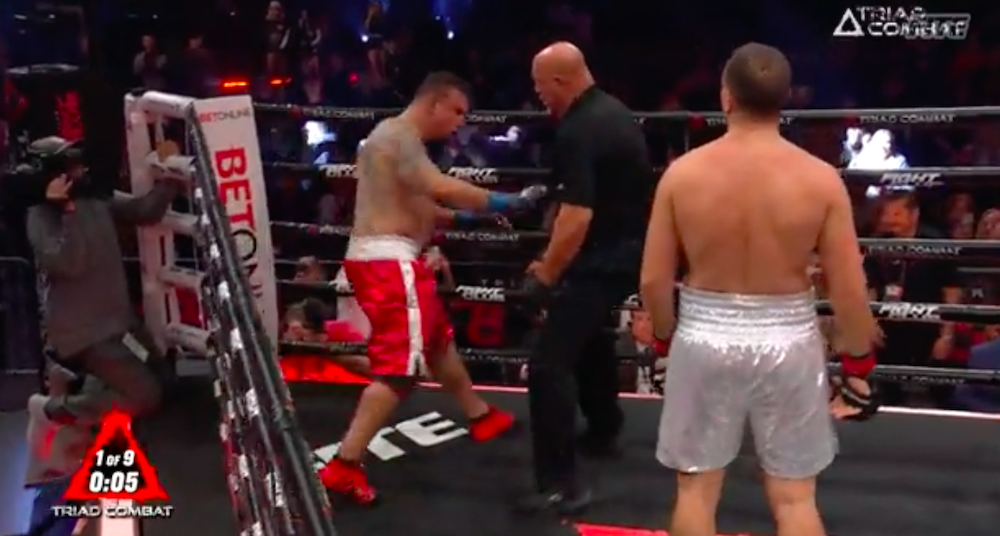 Frank Mir was in a bad way on Triller Triad Combat.