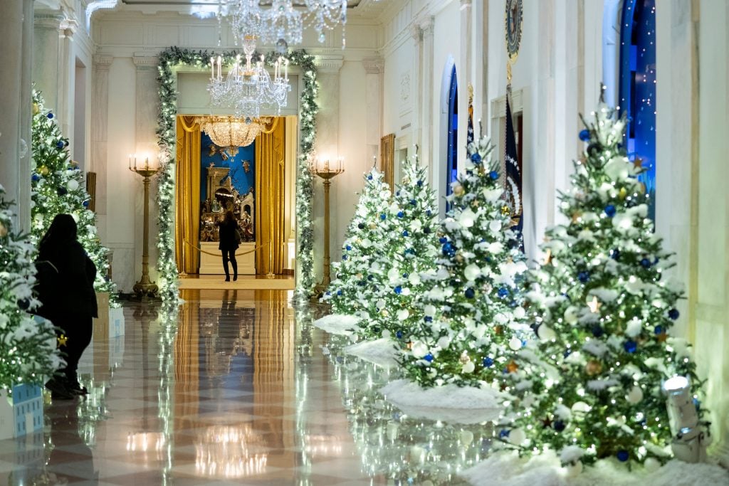 Het Witte Huis is weer helemaal in kerstsferen.