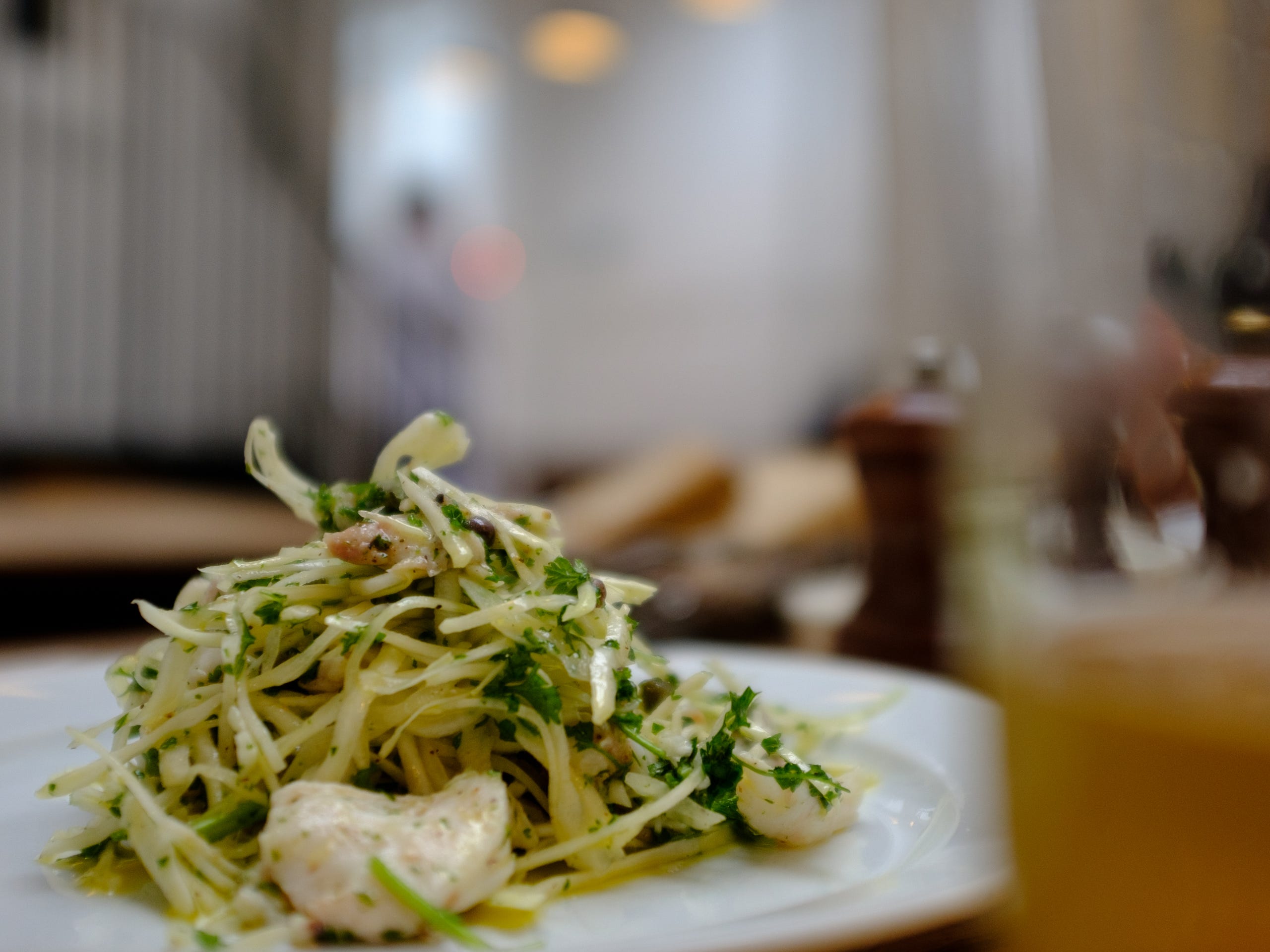 A plate of food at a restaurant in London