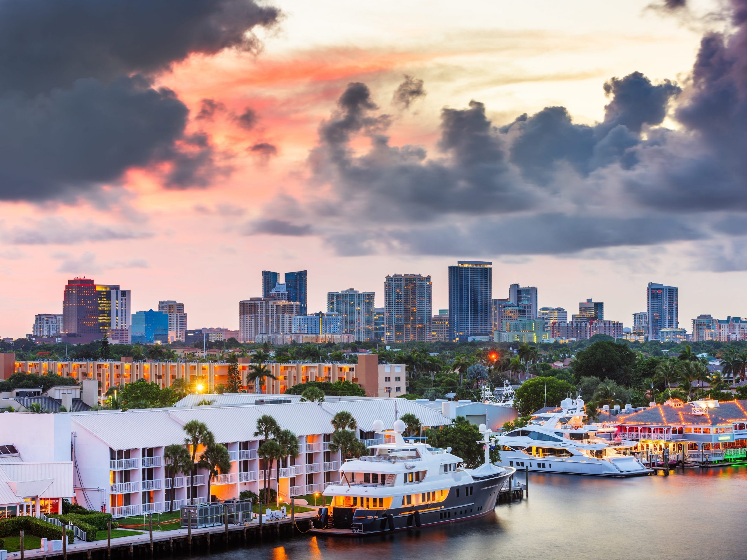 Sunset over Fort Lauderdale, Florida