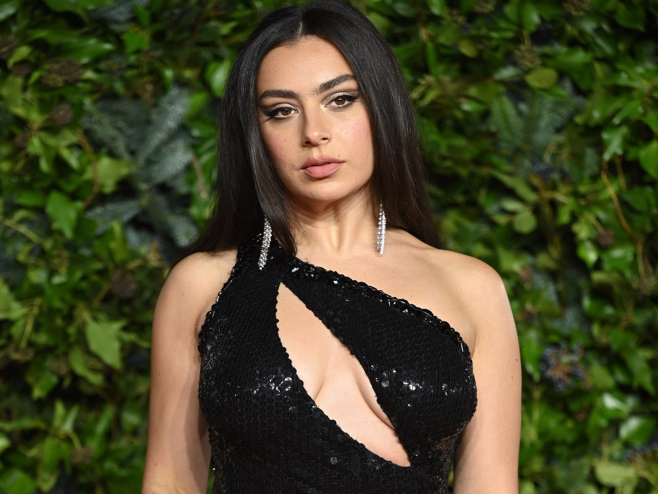 Charli XCX wore a gown with a daring cutout days after laughing off a major wardrobe  malfunction