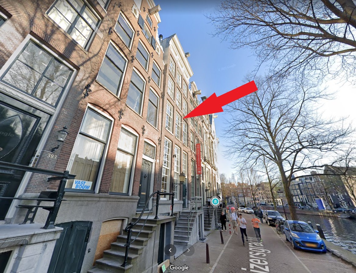 De onder voorbehoud verkochte Keizersgracht 397 II in Amsterdam. Foto: Google Maps