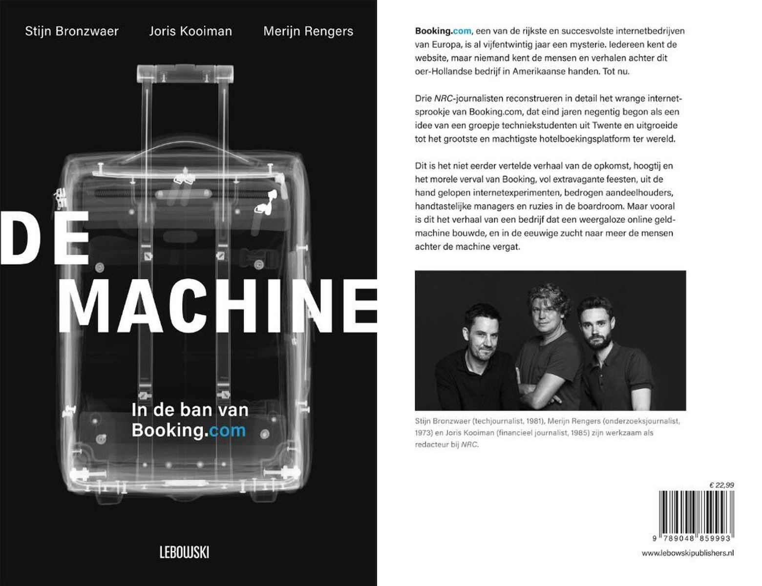 Het boek 'De machine: in de ban van Booking.com'. Bron: bol.com