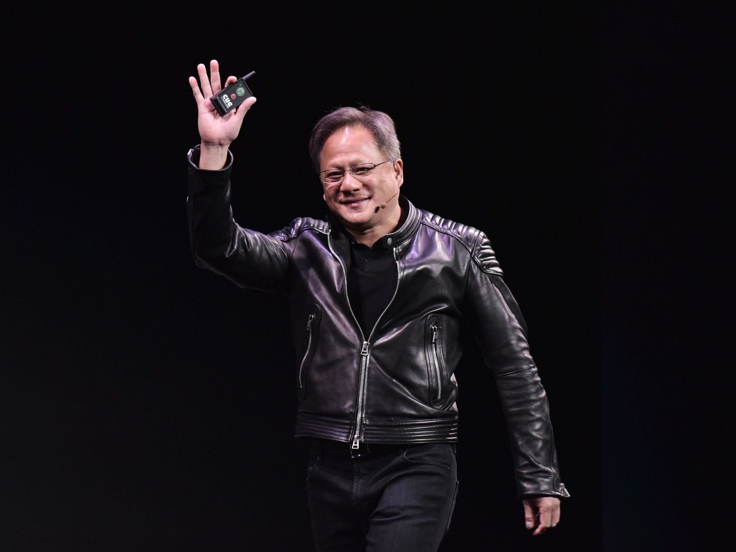 Jensen Huang — Nvidia CEO Jensen Huang speaks during a press conference at The MGM during CES 2018 in Las Vegas on January 7, 2018.