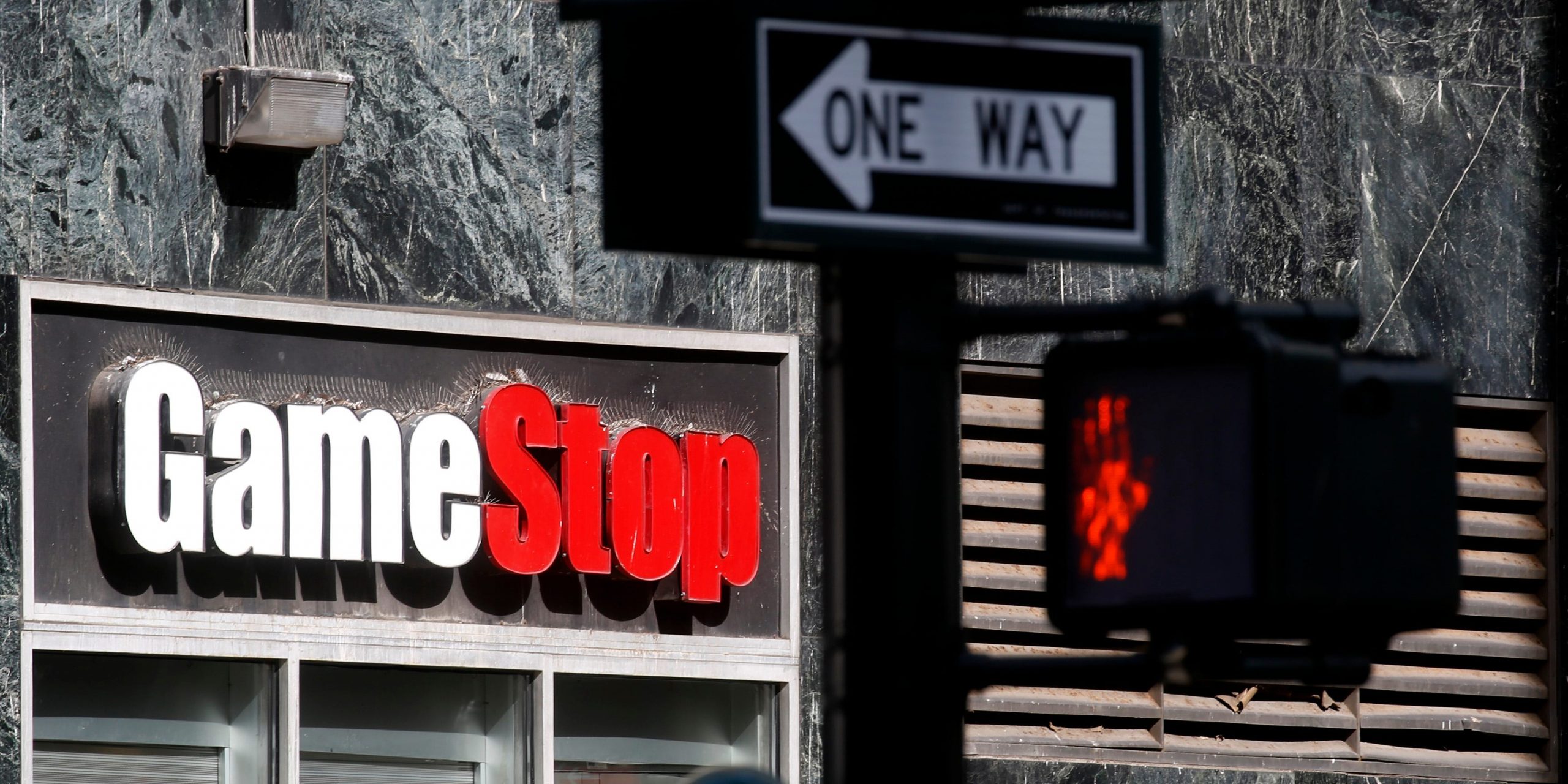 A high-street GameStop store