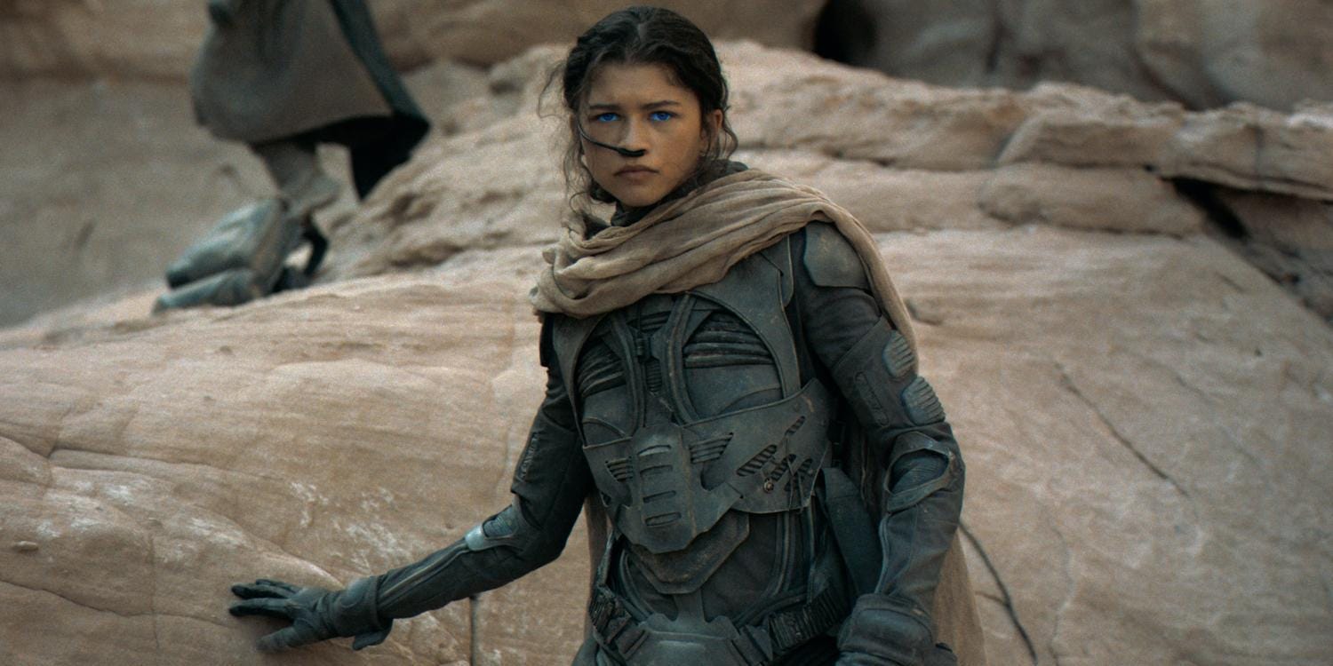 A picture of Zendaya in "Dune."