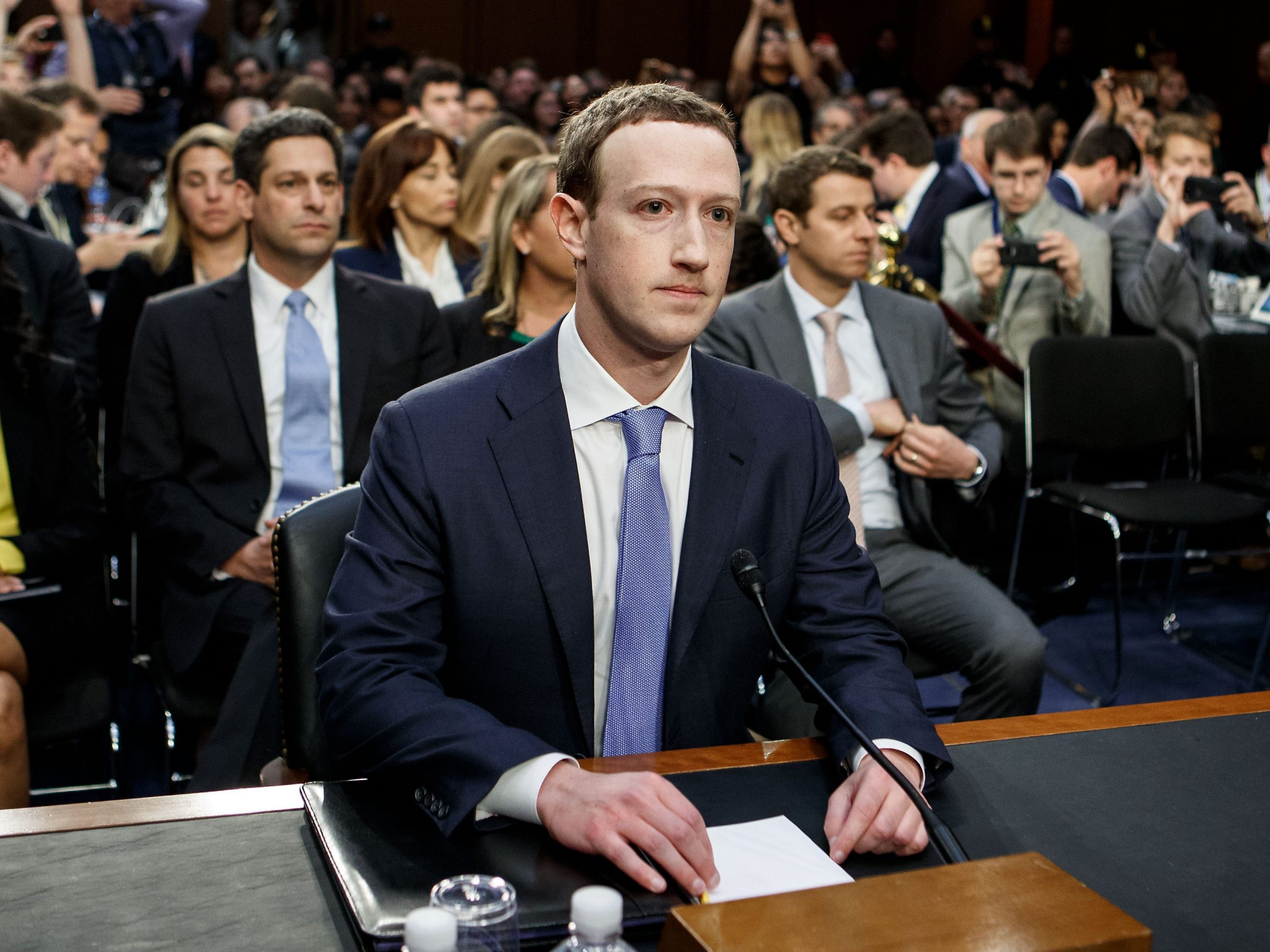 Mark Zuckerberg at a Congressional Hearing