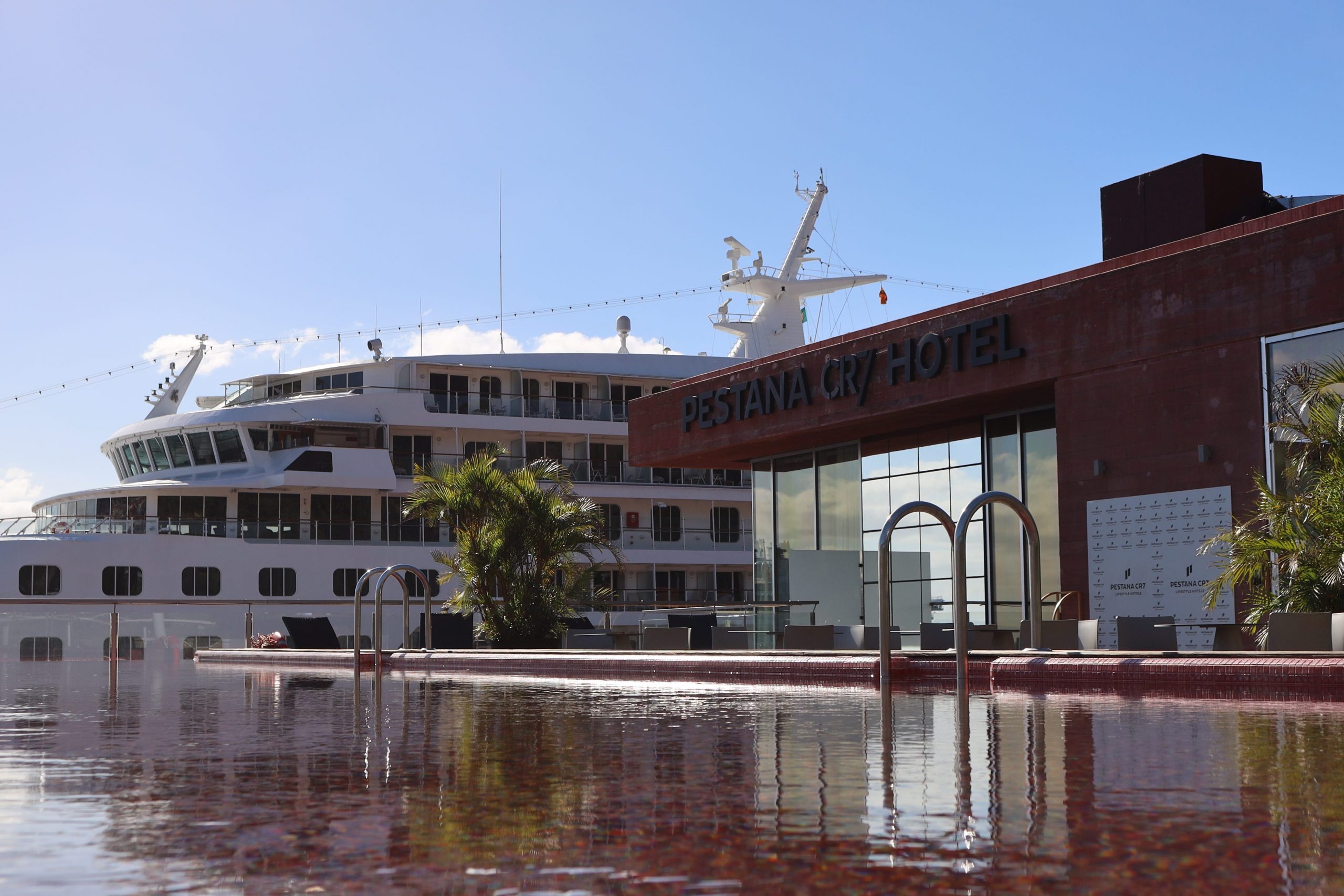 Poolside at Cristiano Ronaldo’s hotel in Madeira