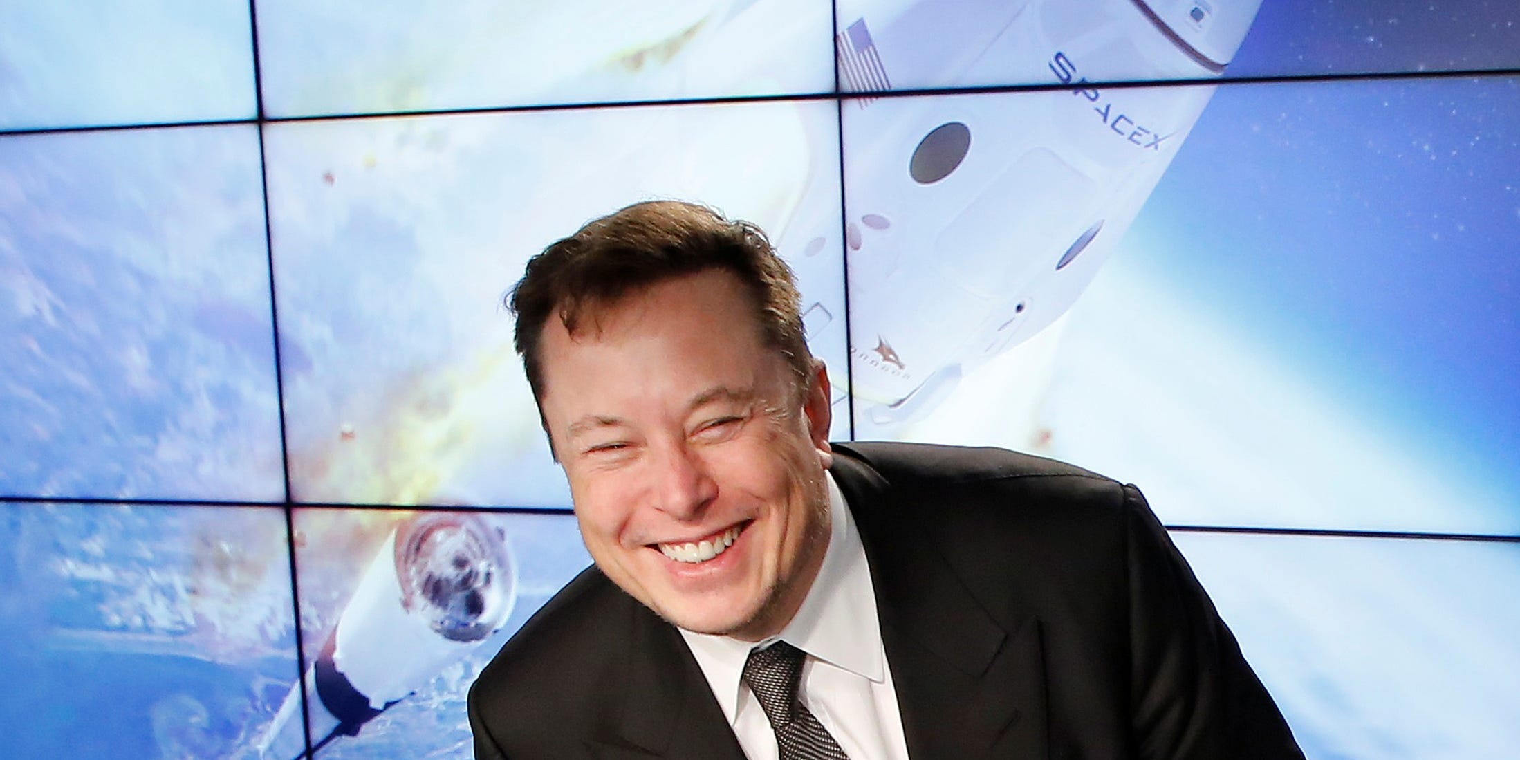 SpaceX founder and chief engineer Elon Musk at a news conference