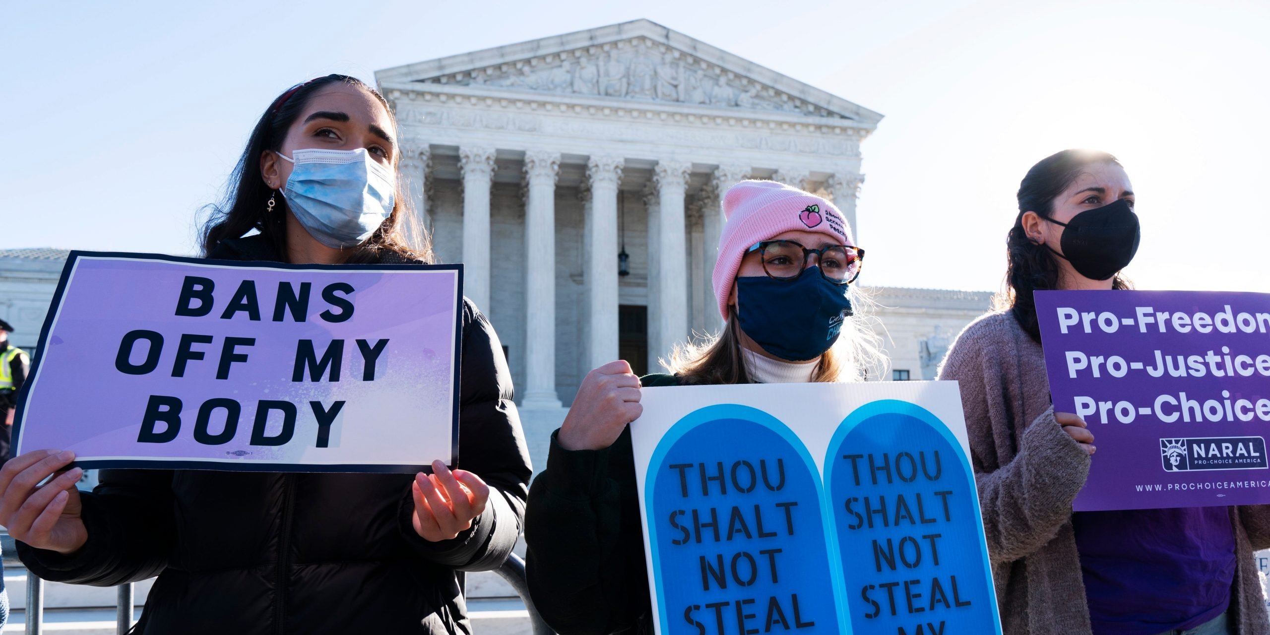 abortion protest outside Supreme Court