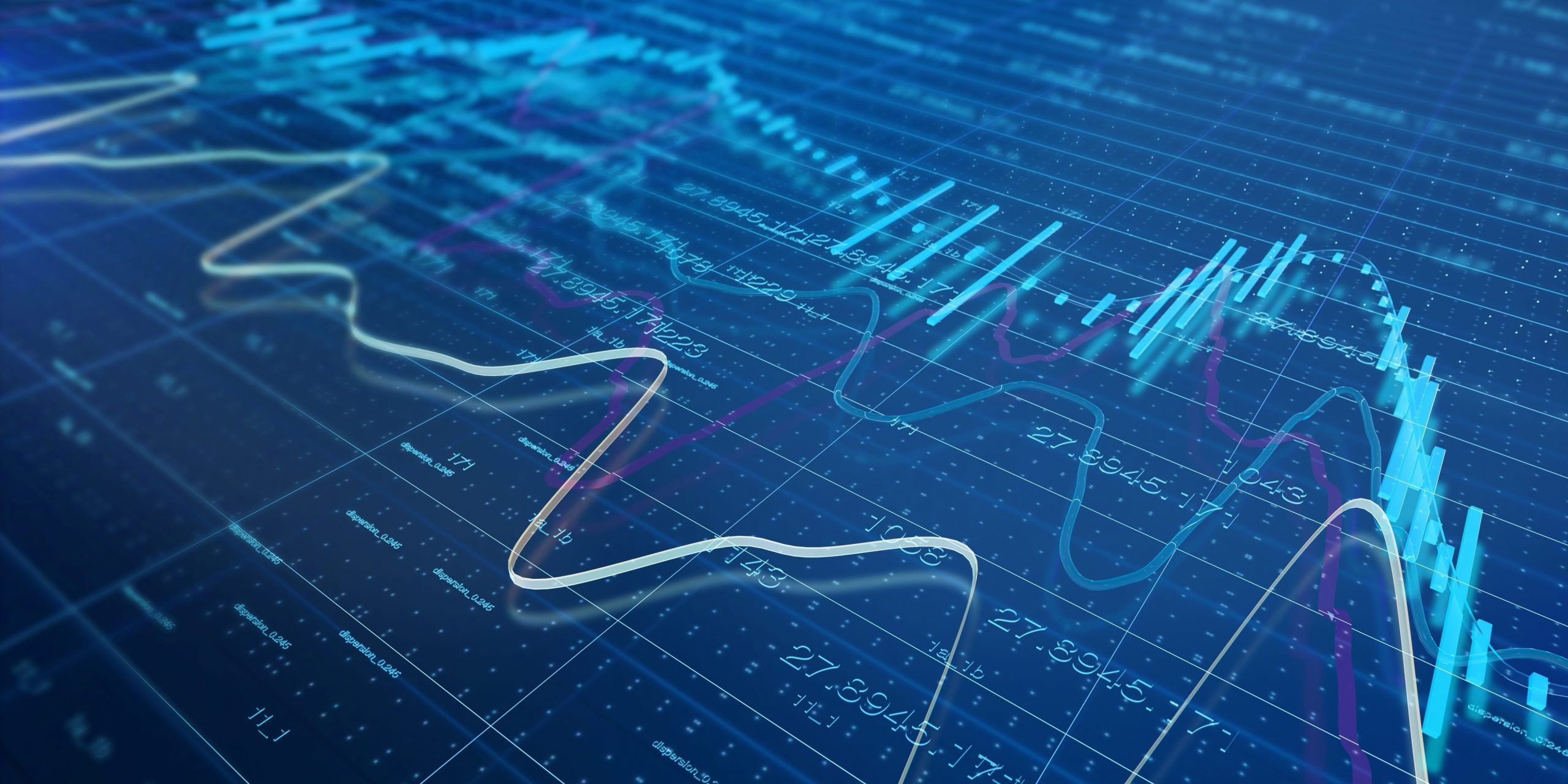 Stock market chart and stock prices background.