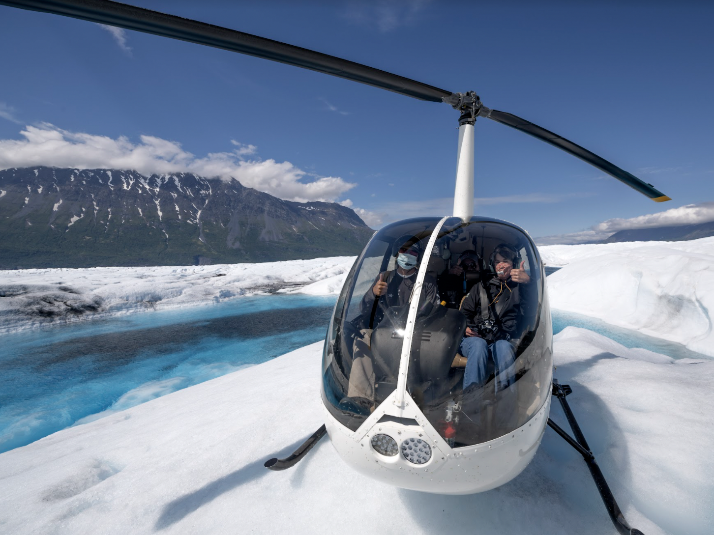 Alaska Helicopter Tours glacier landing.