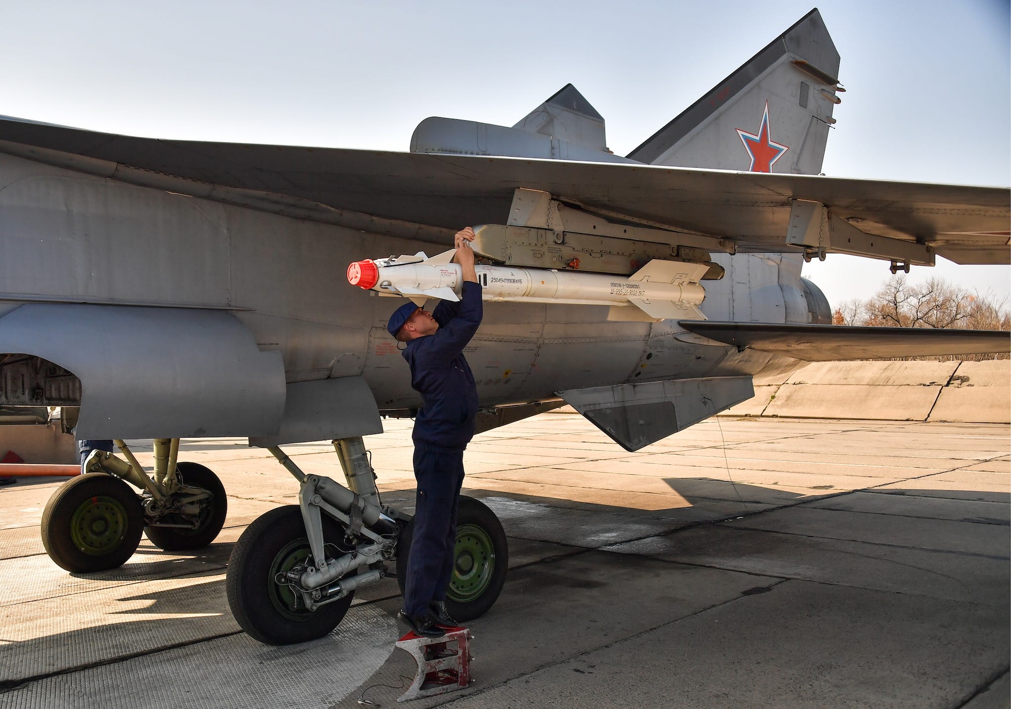 Russia R-73 air-to-air missile on a MiG-31BM