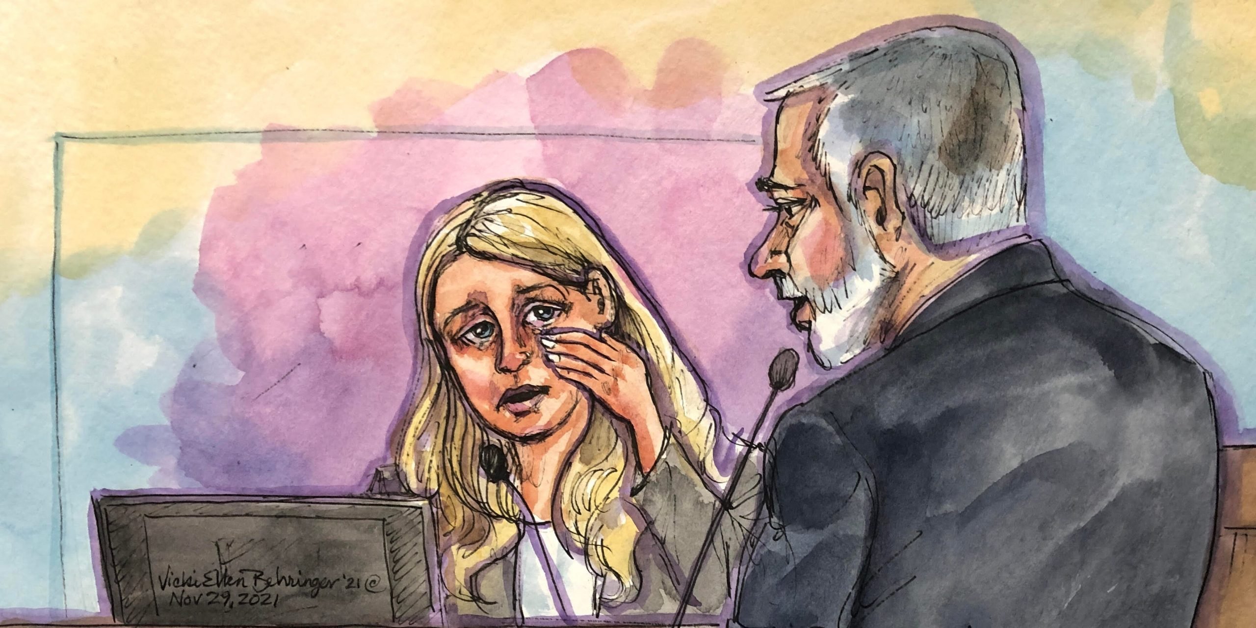 elizabeth holmes trial crying