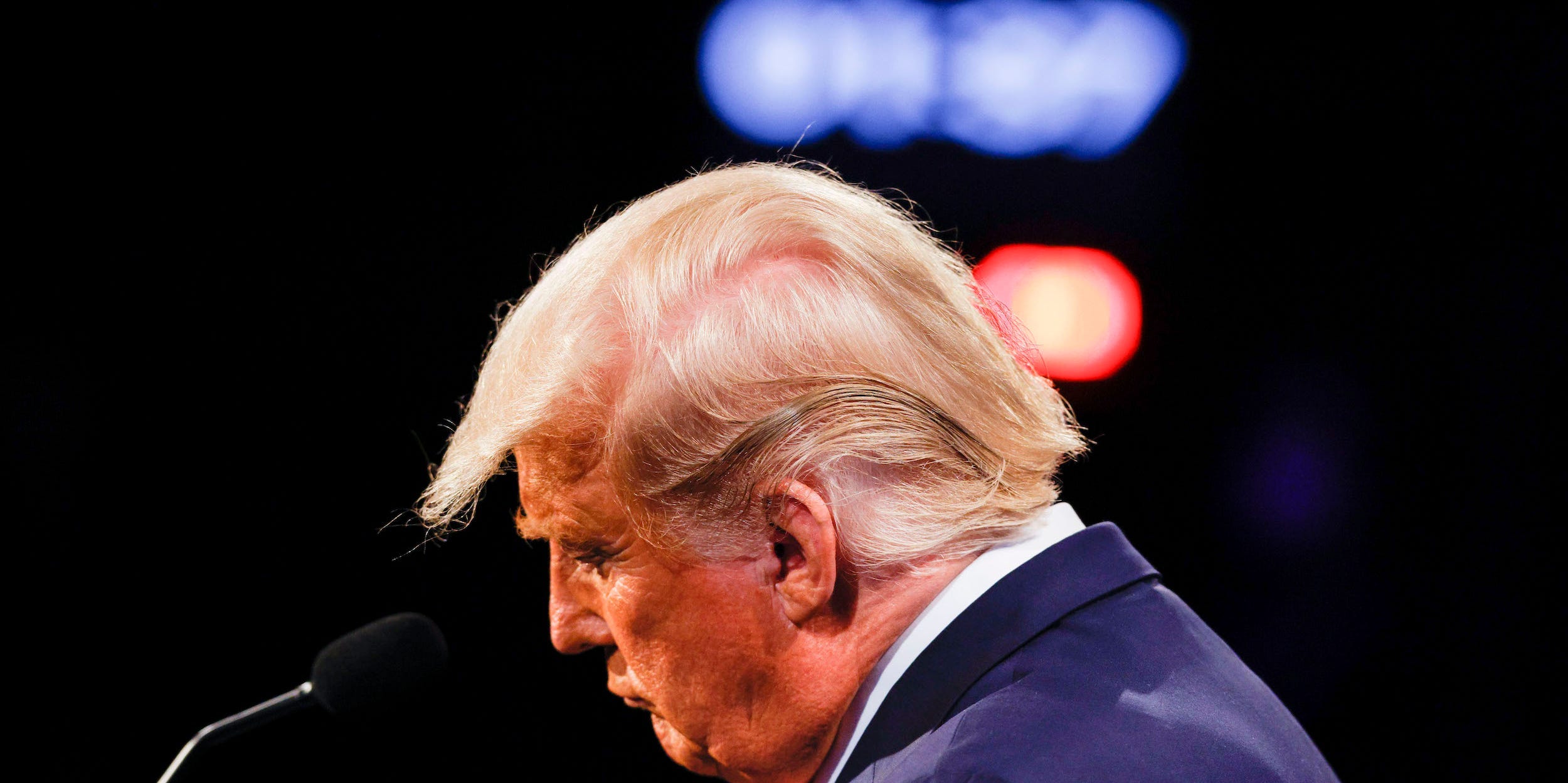 Donald Trump debates Democratic presidential nominee Joe Biden at Belmont University on October 22, 2020 in Nashville, Tennessee.