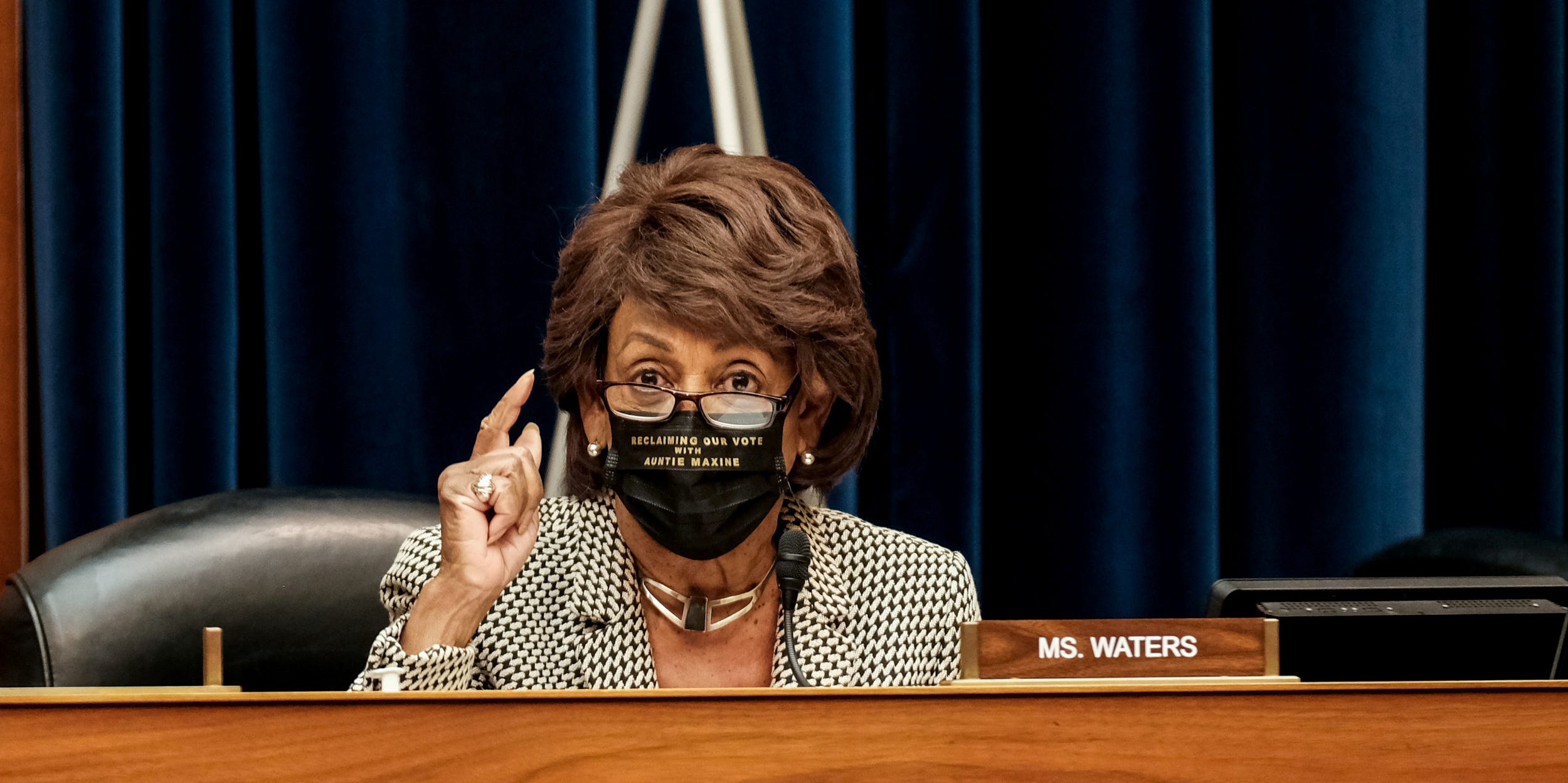 Rep. Maxine Waters (D-CA) speaks as U.S. Secretary of Health and Human Services Alex Azar testifies to the House Select Subcommittee on the coronavirus disease (COVID-19) crisis, on Capitol Hill in Washington, U.S., October 2, 2020.