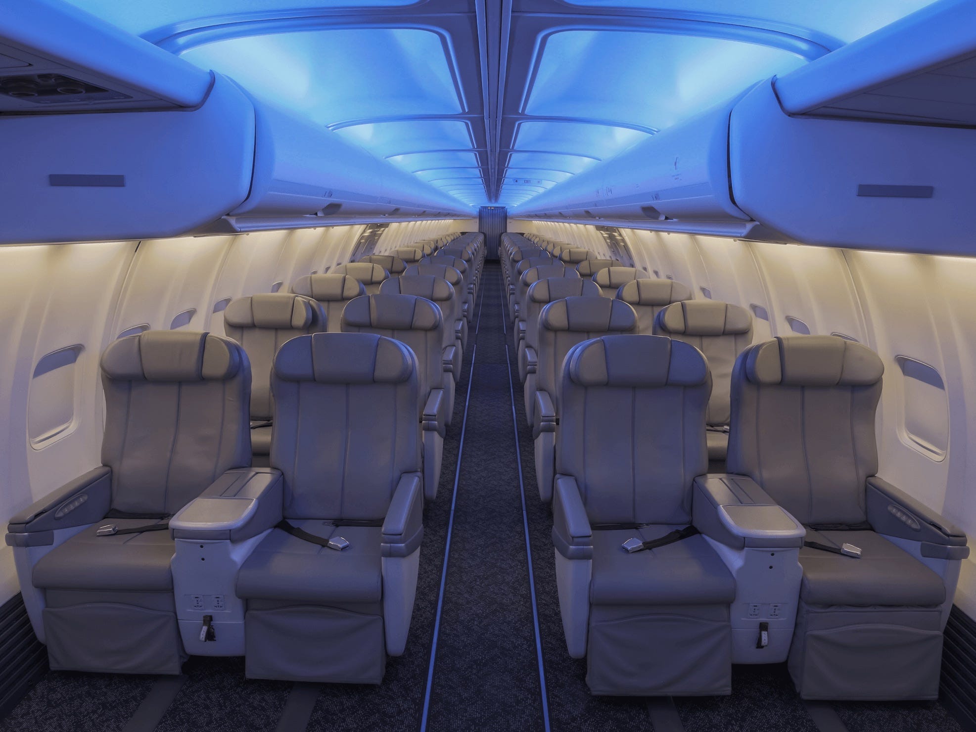 Inside Titan Airways' Boeing 757.
