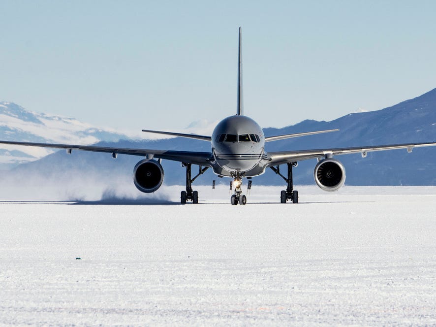 Royal NZ Air Force aircraft on Antarctica.