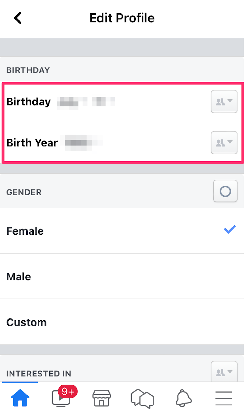 Screenshot showing the Basic Info section of a Facebook profile