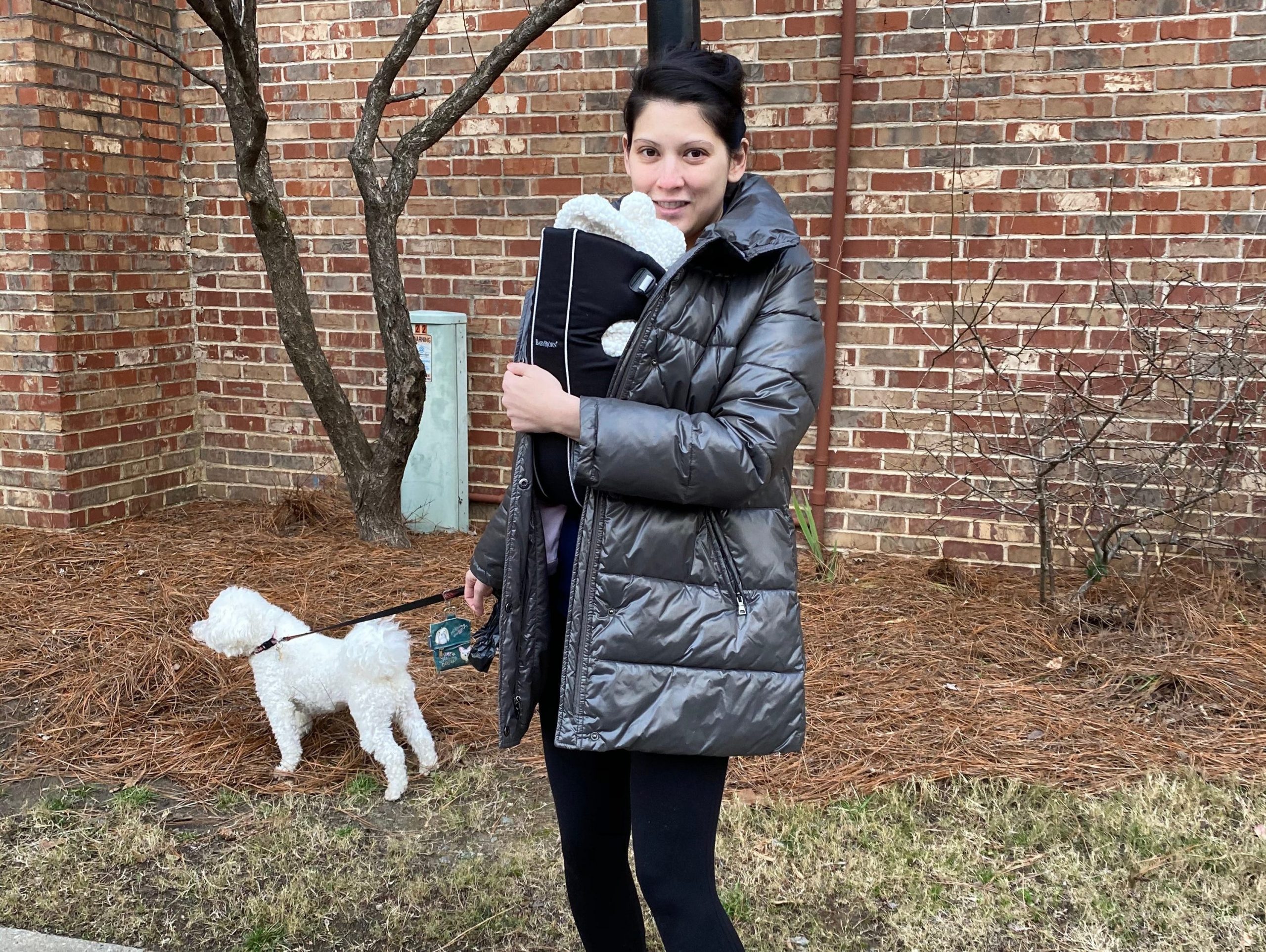 The author with her newborn