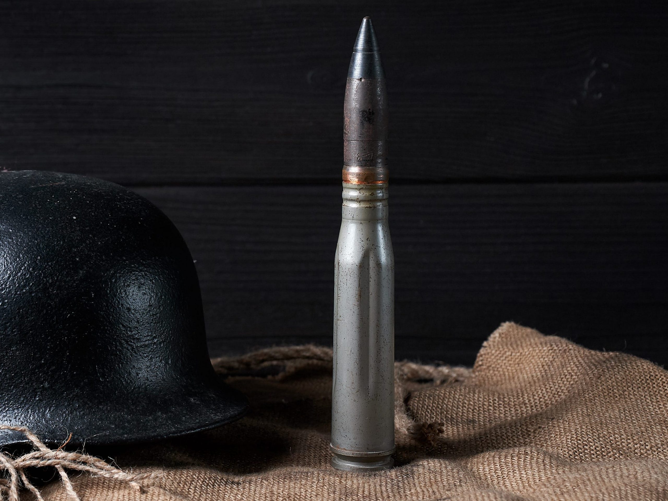 A stock image of an artillery shell.