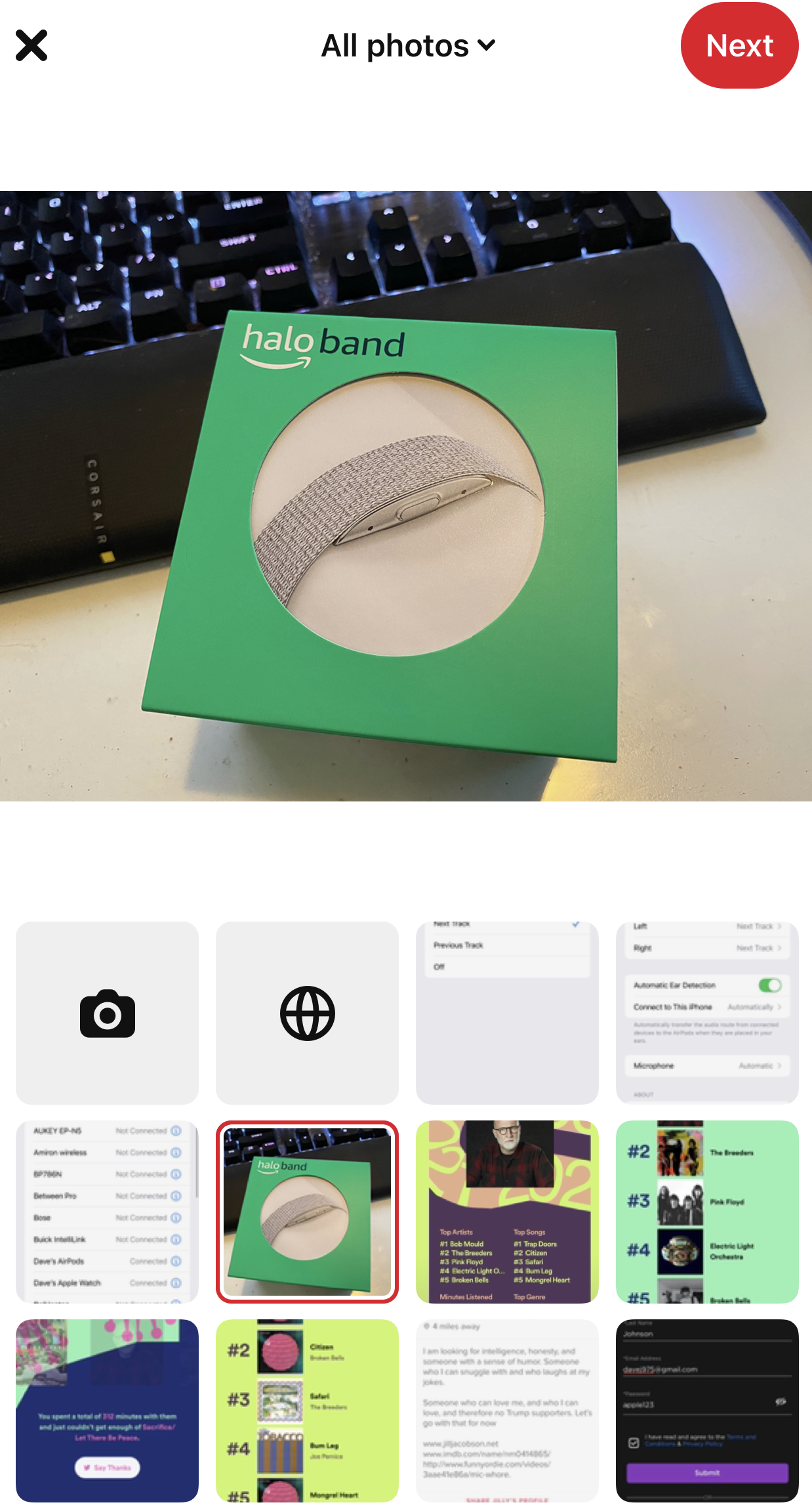 The Pinterest app on iPhone.]