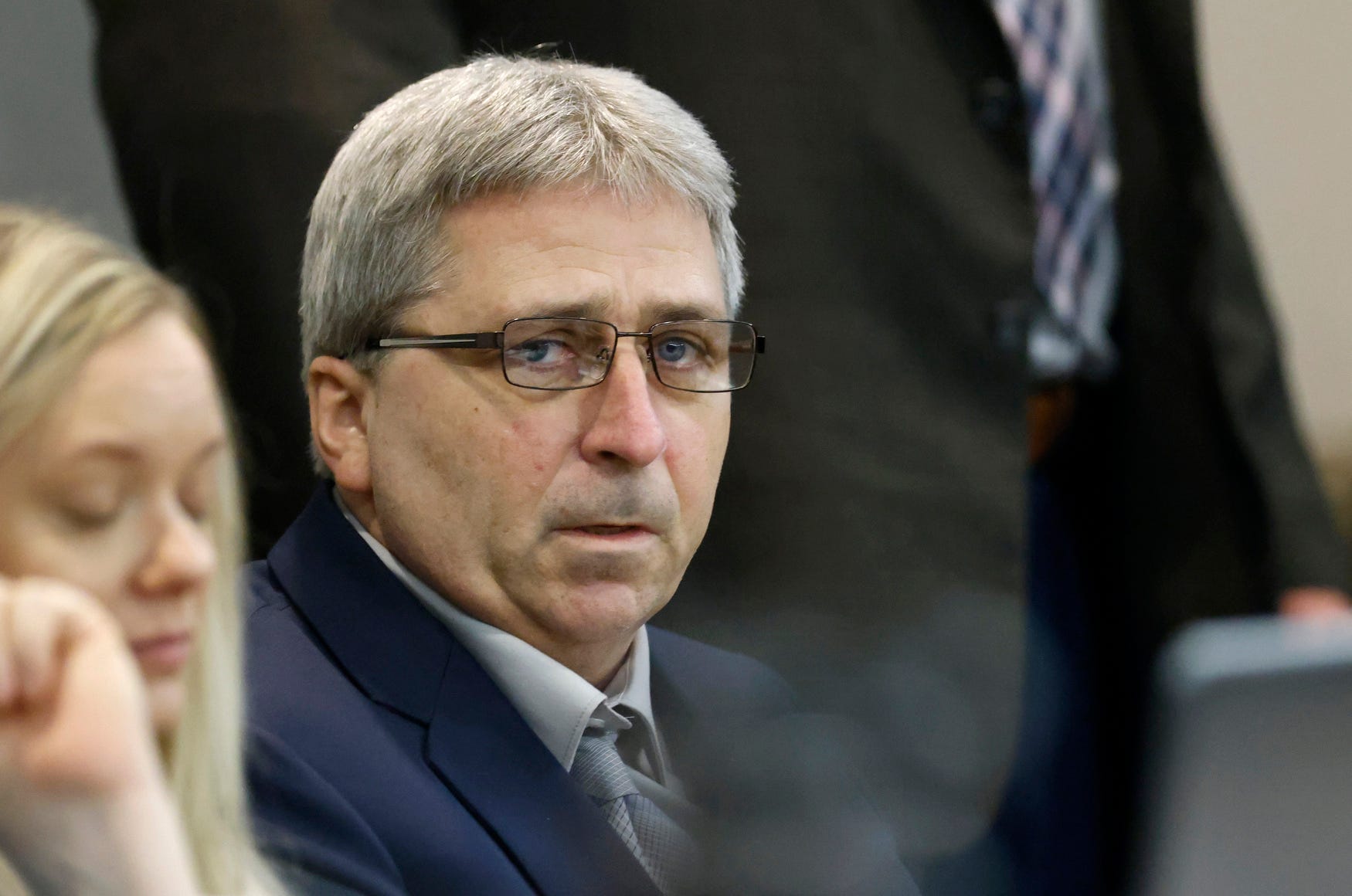 William "Roddie" Bryan listens to opening statements in the trial of the accused killers of Ahmaud Arbery at the Gwynn County Superior Court on November 5, 2021 in Brunswick, Georgia.