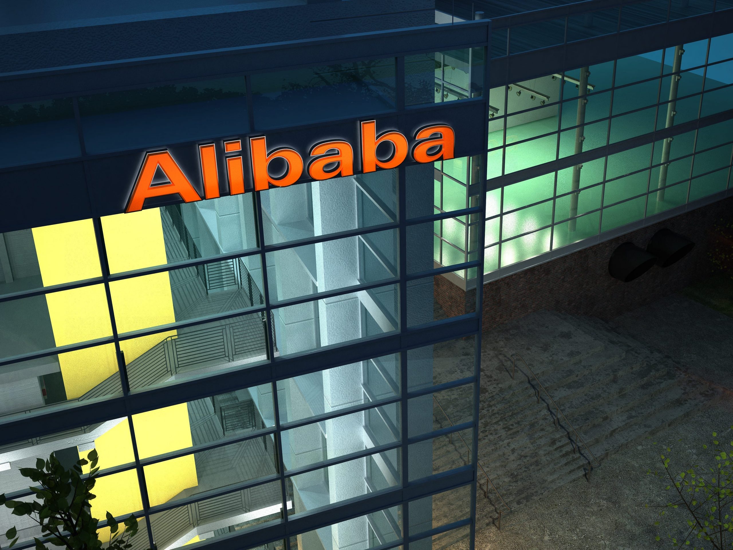 ZHENGZHOU, CHINA - AUGUST 10: An office building of Alibaba Group is pictured on August 10, 2021 in Zhengzhou, Henan Province of China. (Photo by Li Qingsheng/VCG via Getty Images)
