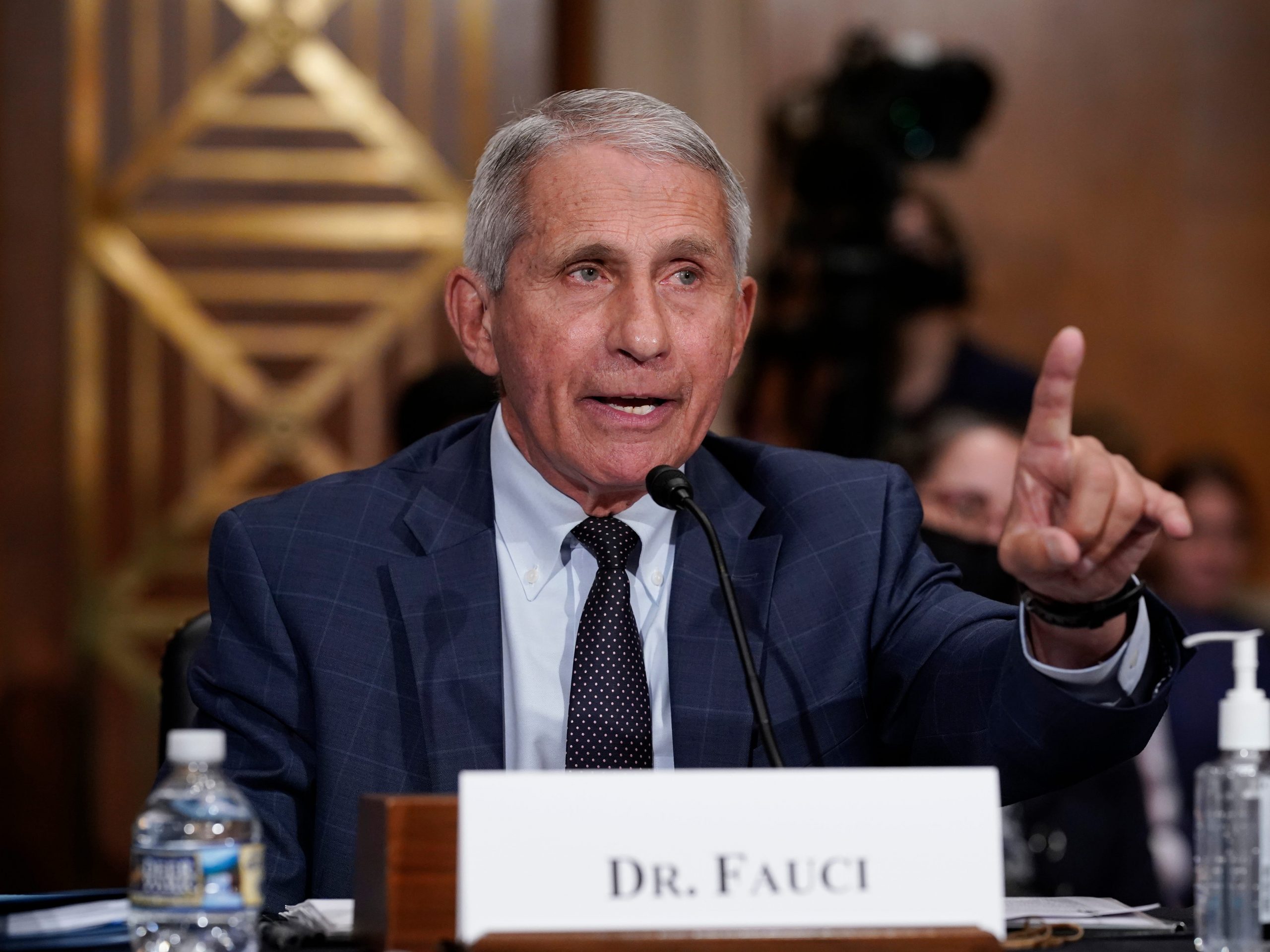 Dr. Anthony Fauci testifies before the Senate Health, Education, Labor, and Pensions Committee, on Capitol Hill in Washington, on July 20, 2021.